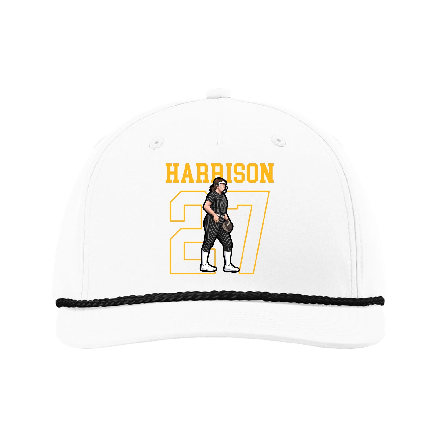 Five-Panel Classic Rope Cap — Shirsey in White