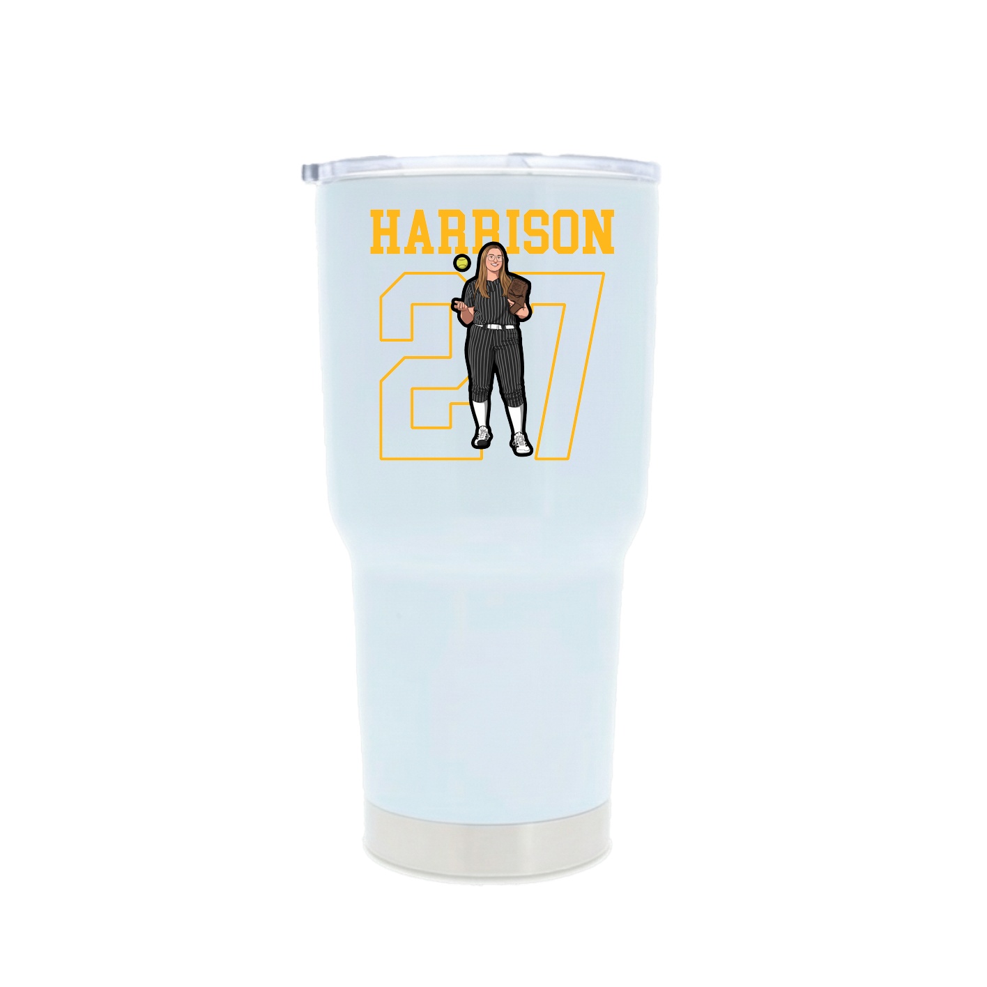 30oz Stainless Steel Tumbler — Shirsey in White