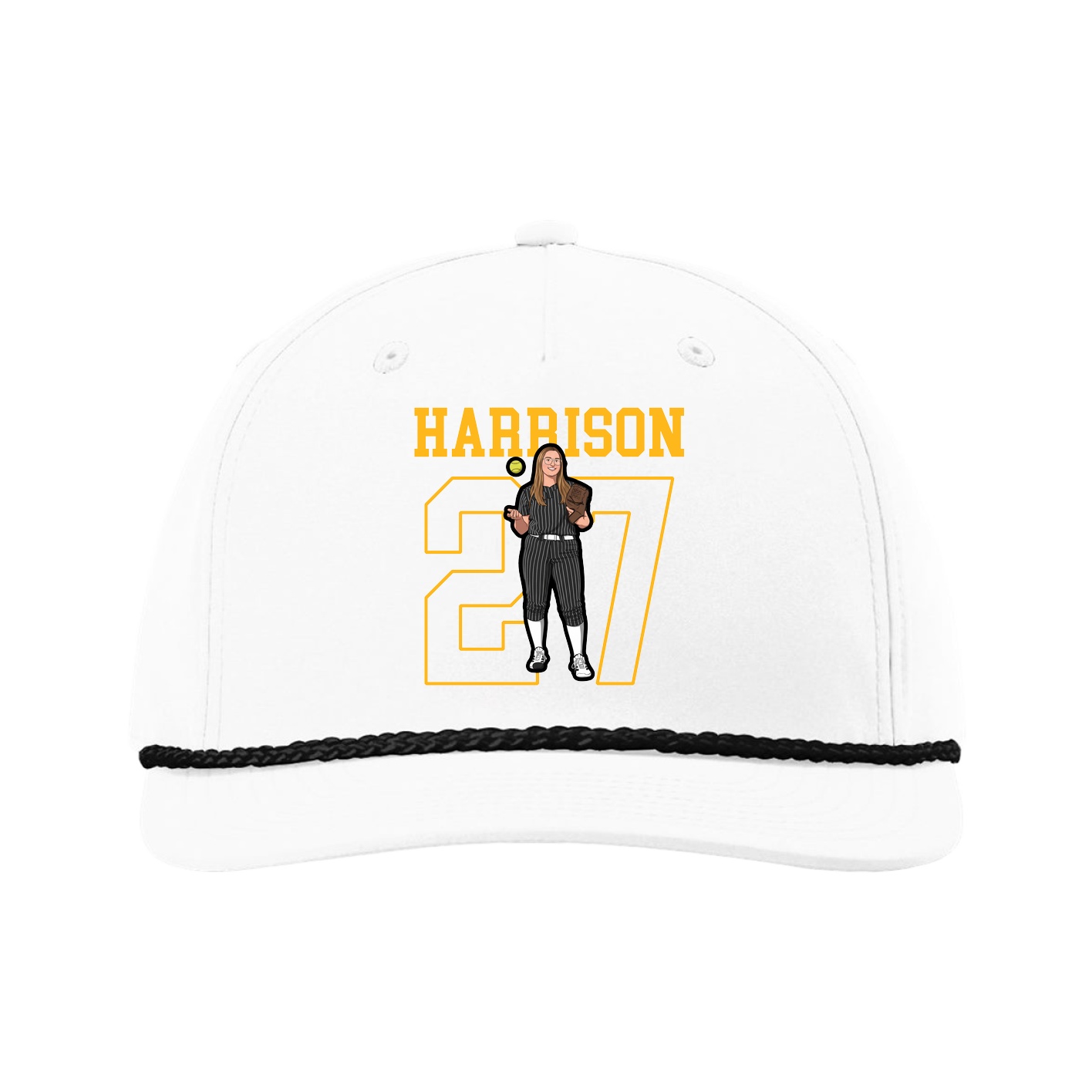 Five-Panel Classic Rope Cap — Shirsey in White