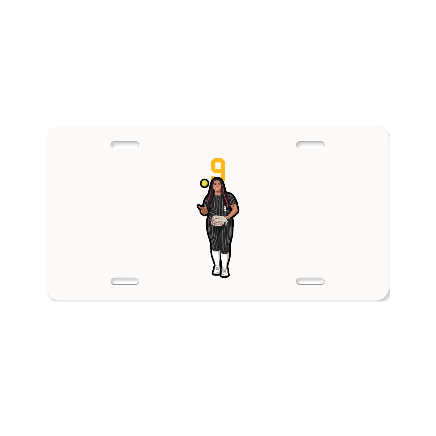 License Plate — Number Top in Classic