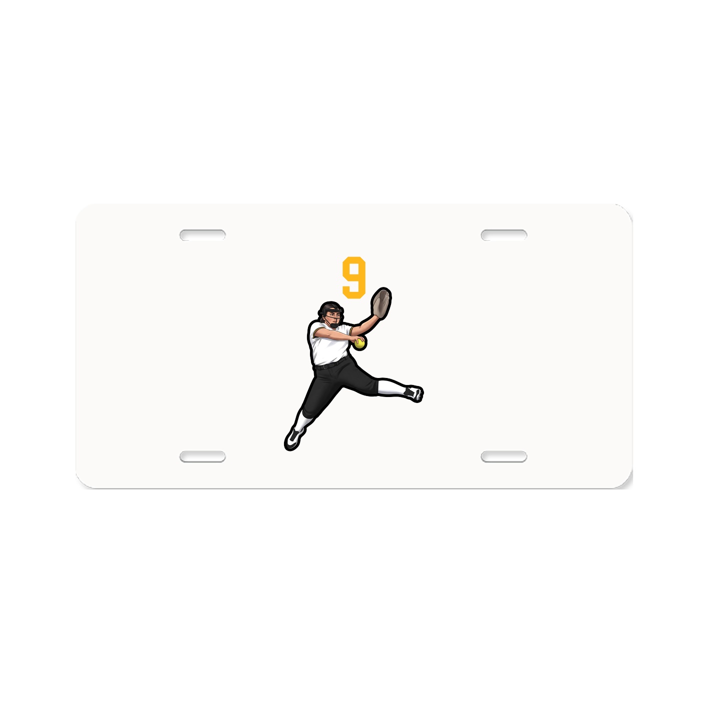 License Plate — Number Top in Classic