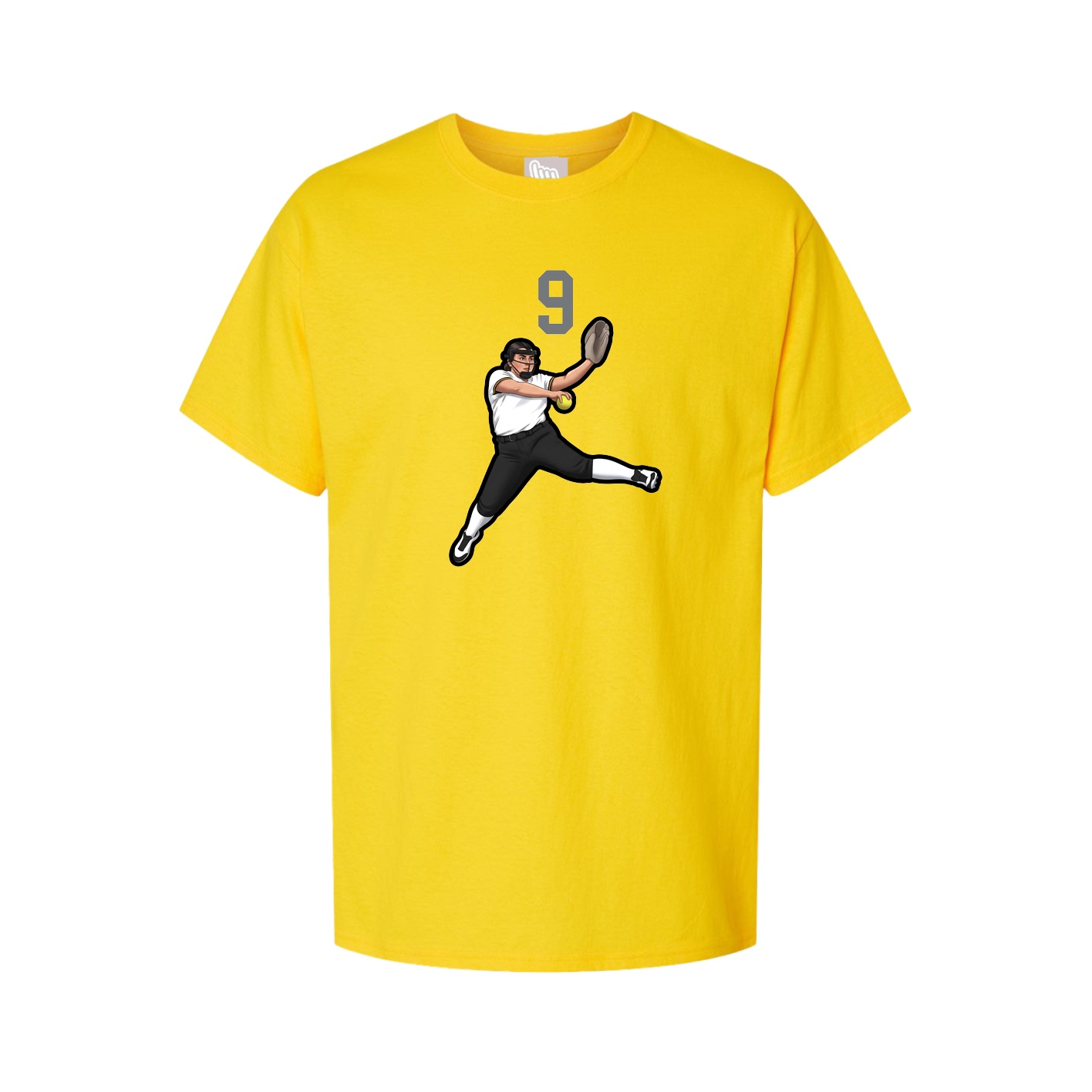 Youth Tee — Number Top in Gold