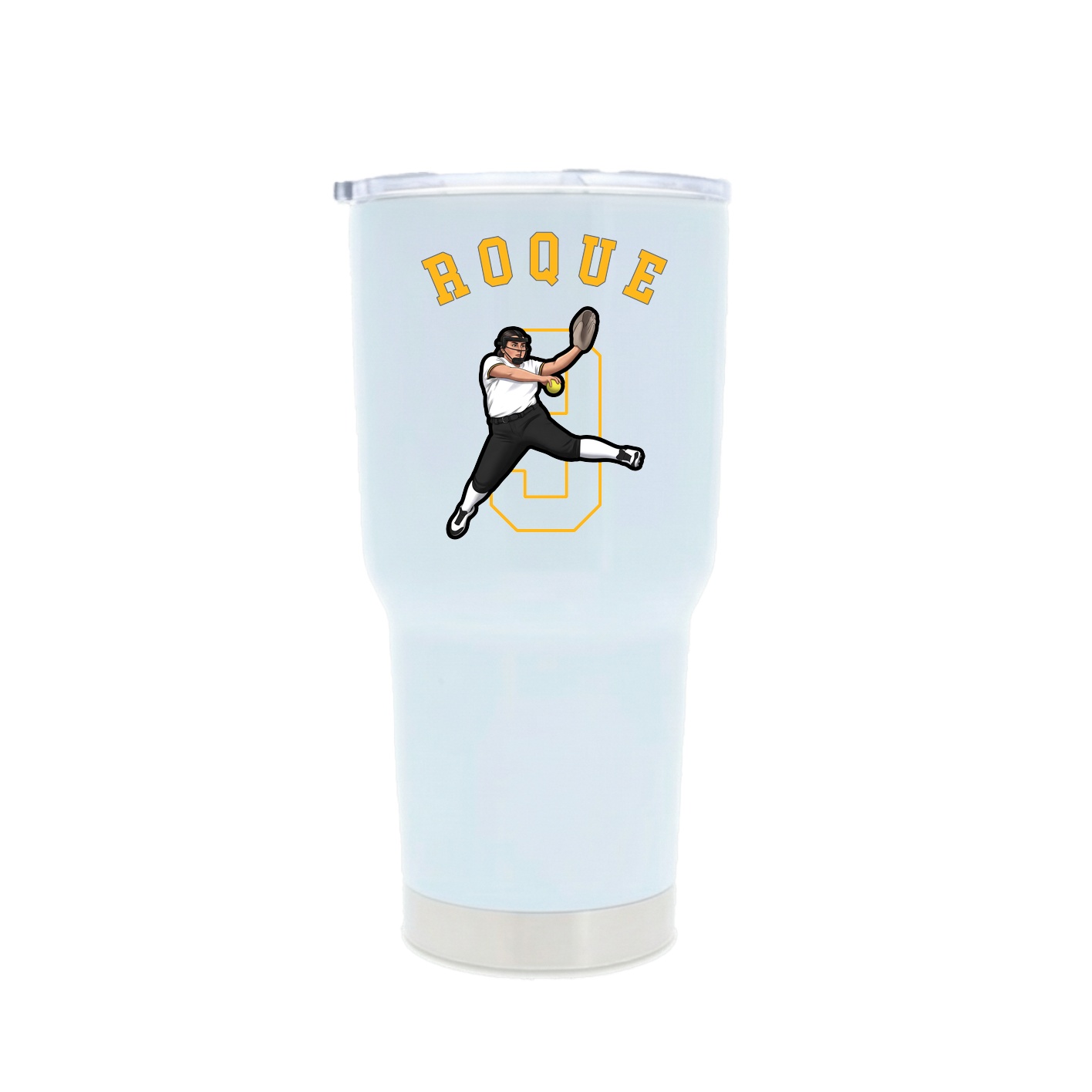 30oz Stainless Steel Tumbler — Shirsey Arch in White
