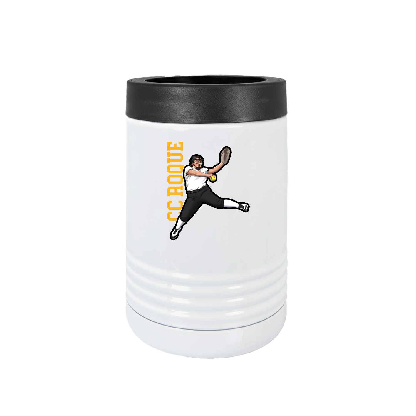 Beverage Holder — Name Vertical in White