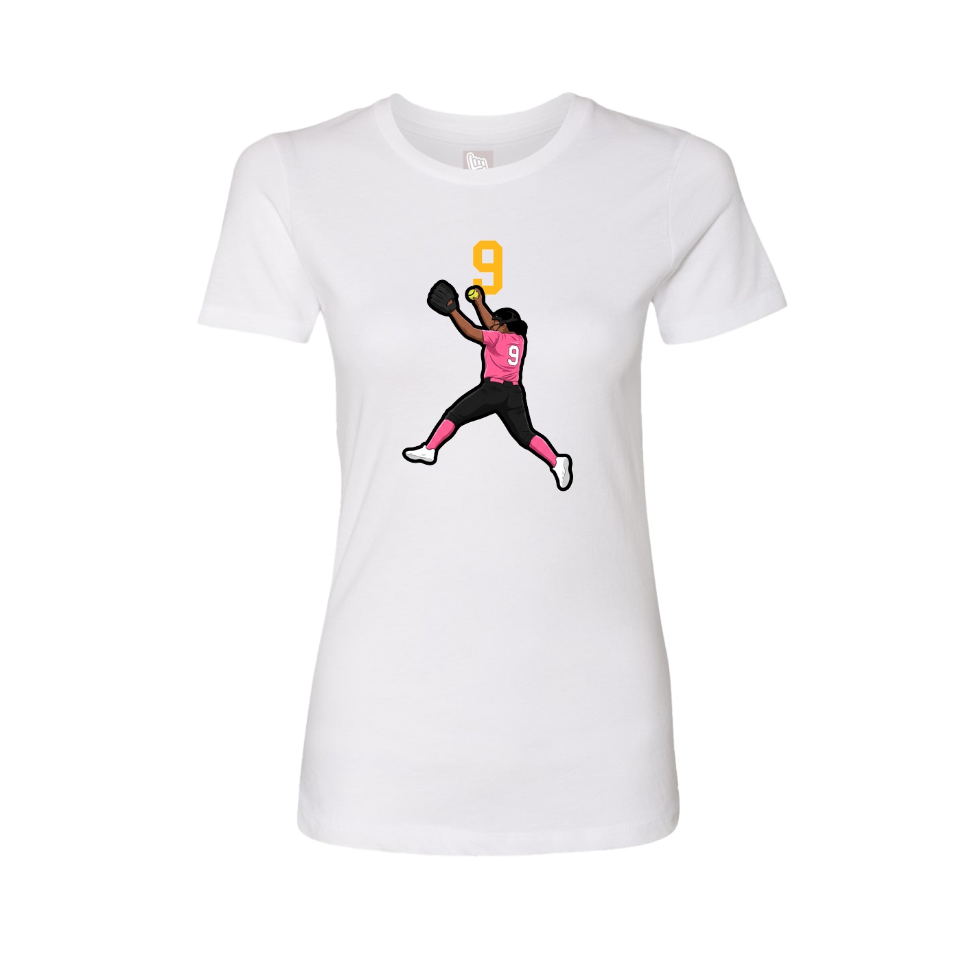 Fitted Women's Tee — Number Top in White