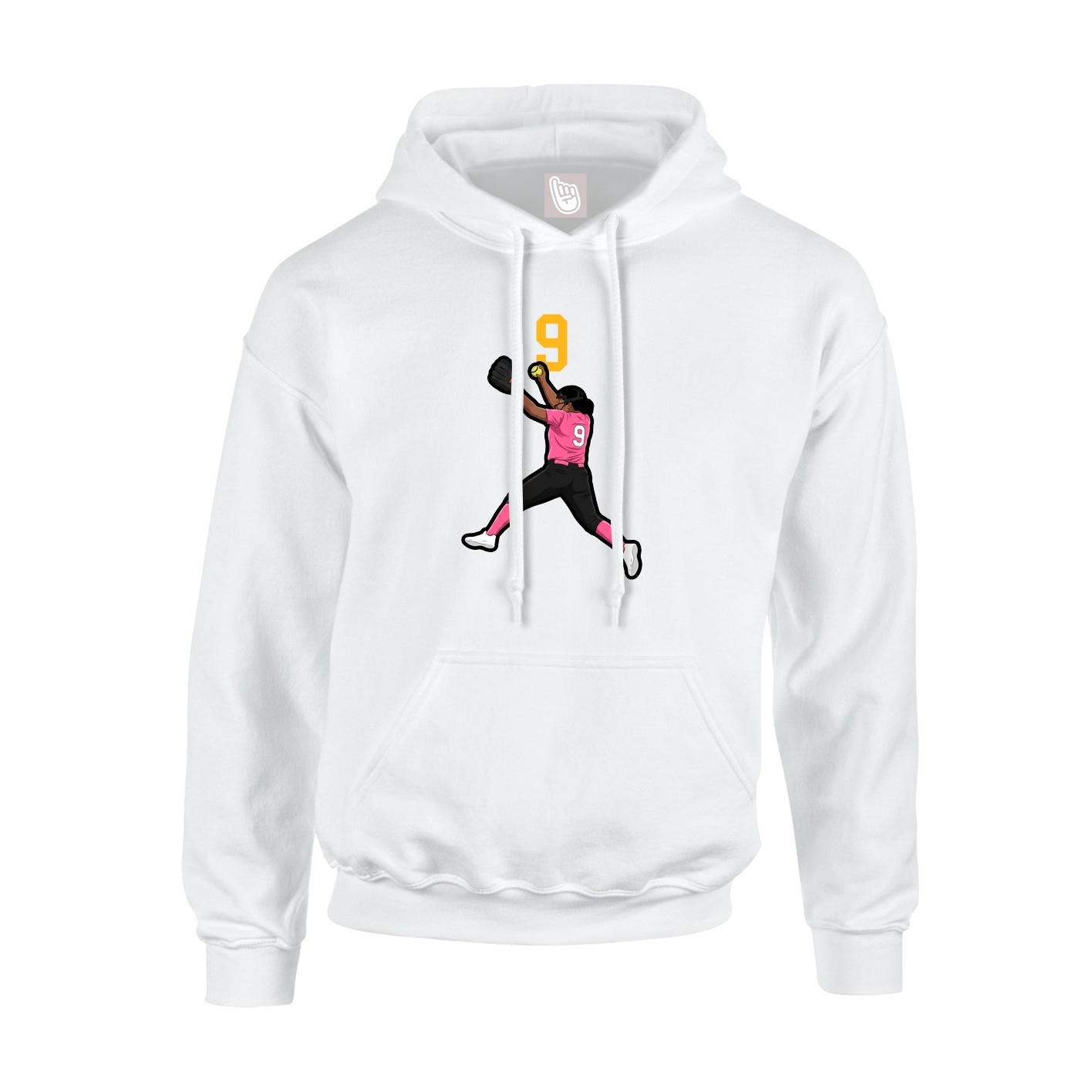 Hoodie — Number Top in White