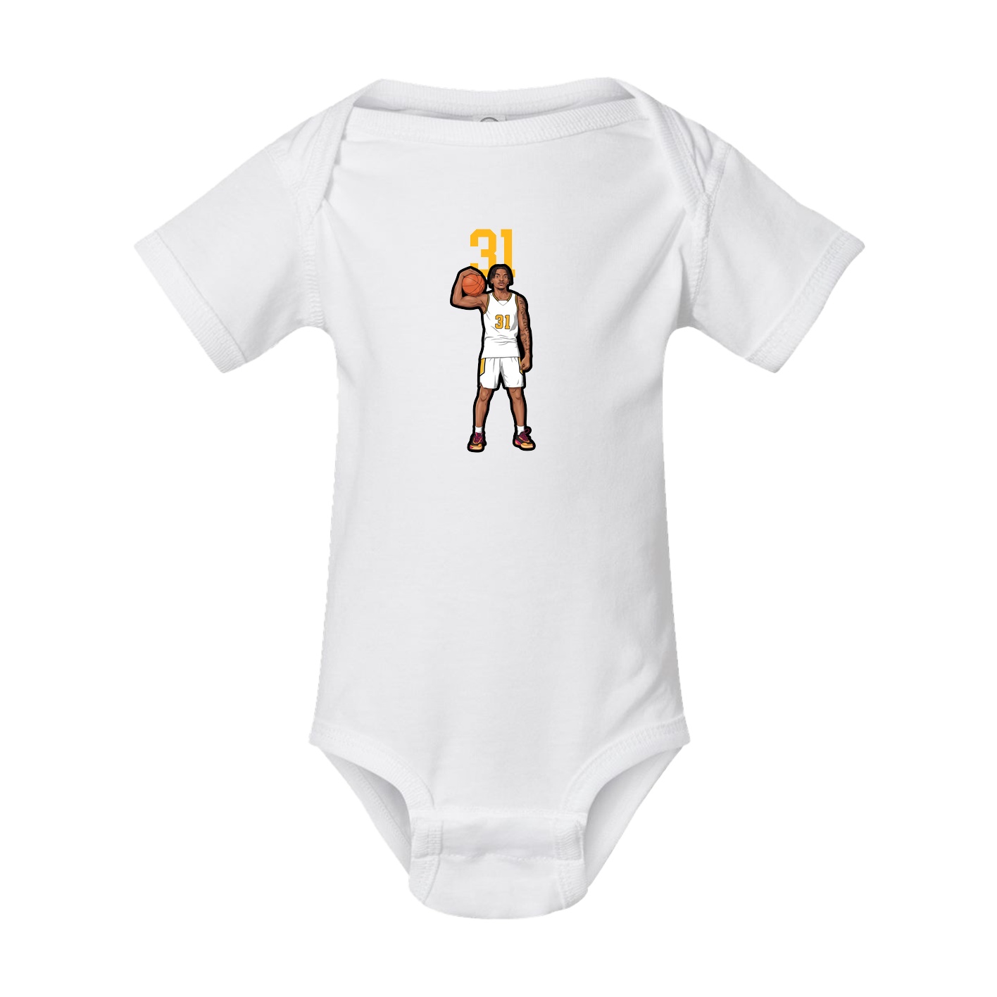 Baby Onesie — Number Top in White