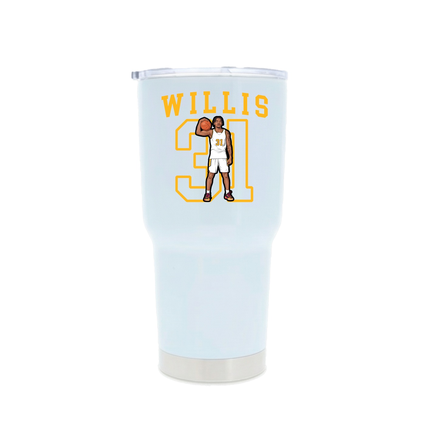 30oz Stainless Steel Tumbler — Shirsey in White