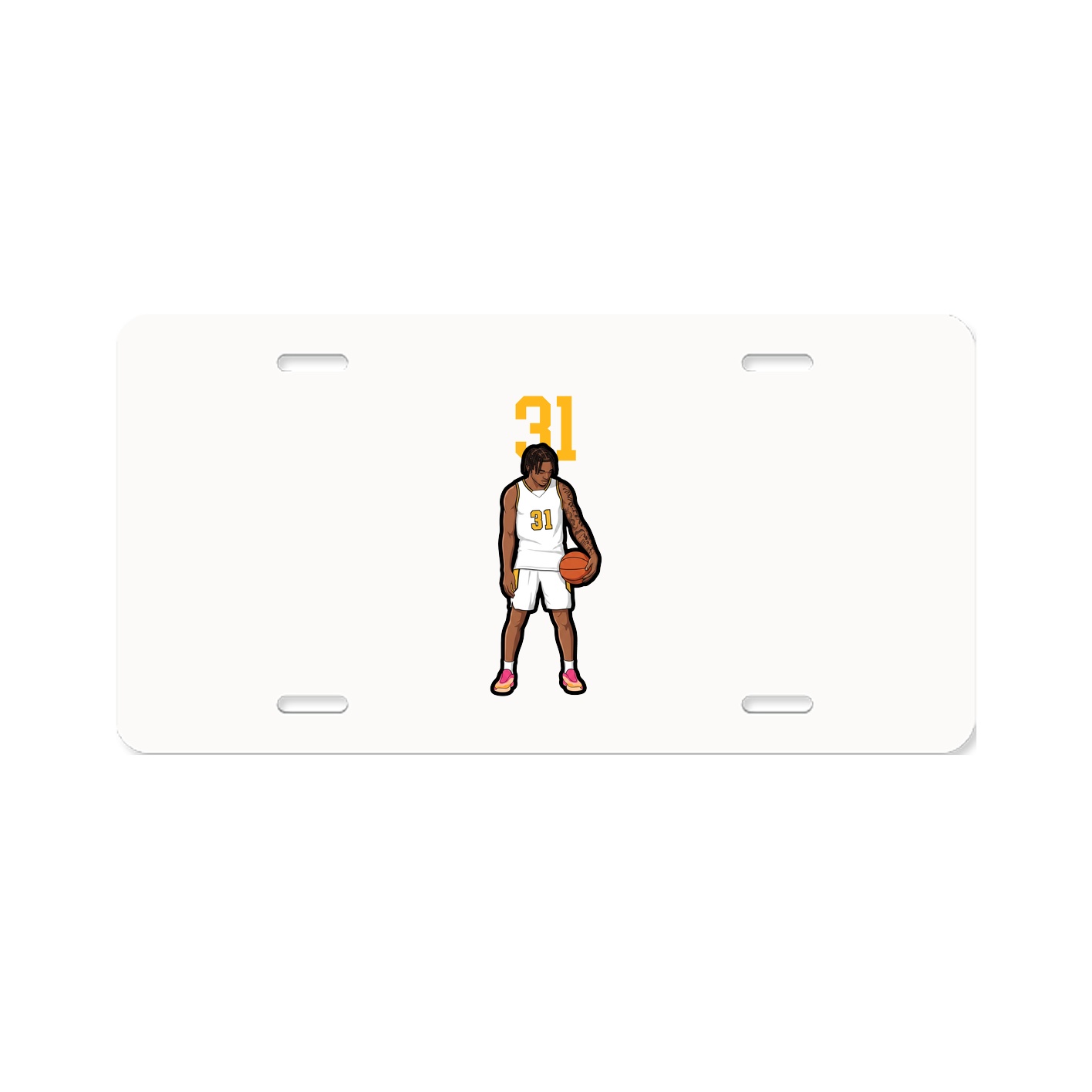 License Plate — Number Top in Classic