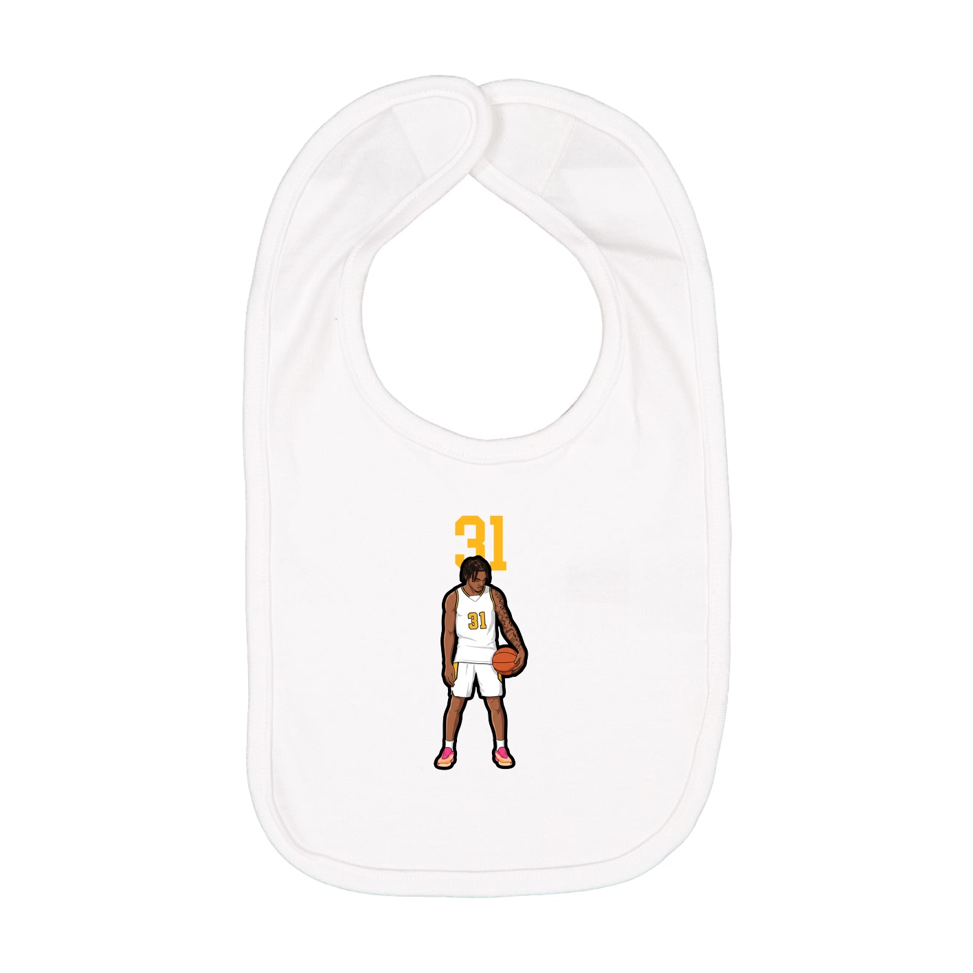 Infant Bib — Number Top in White