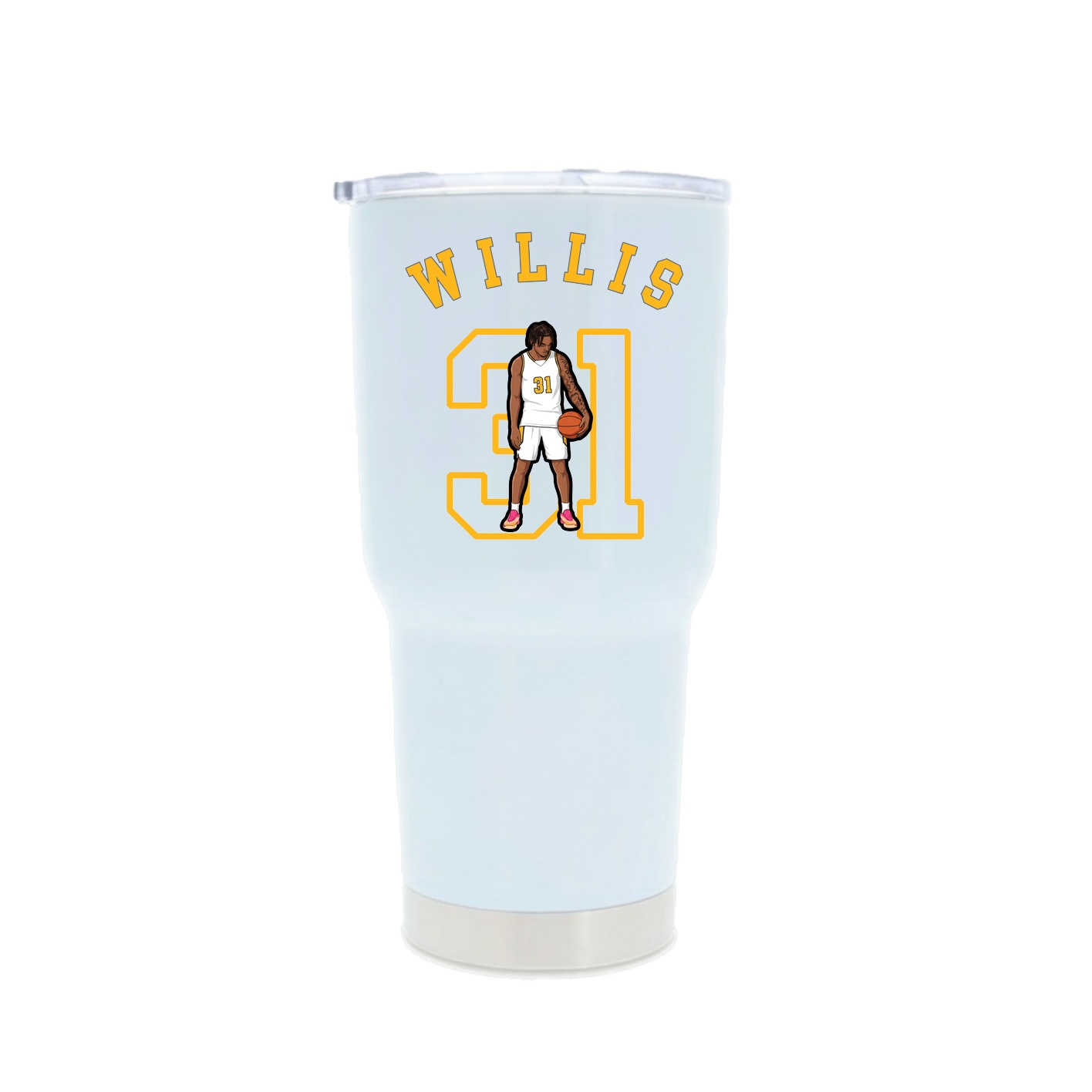 30oz Stainless Steel Tumbler — Shirsey Arch in White