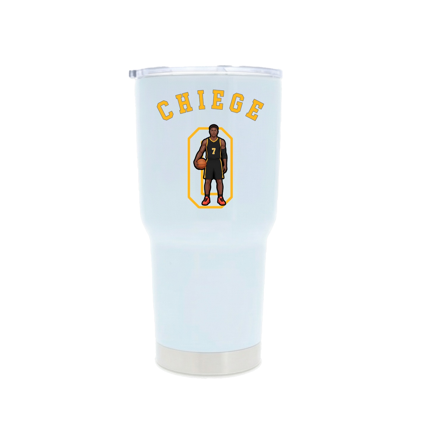 30oz Stainless Steel Tumbler — Shirsey Arch in White