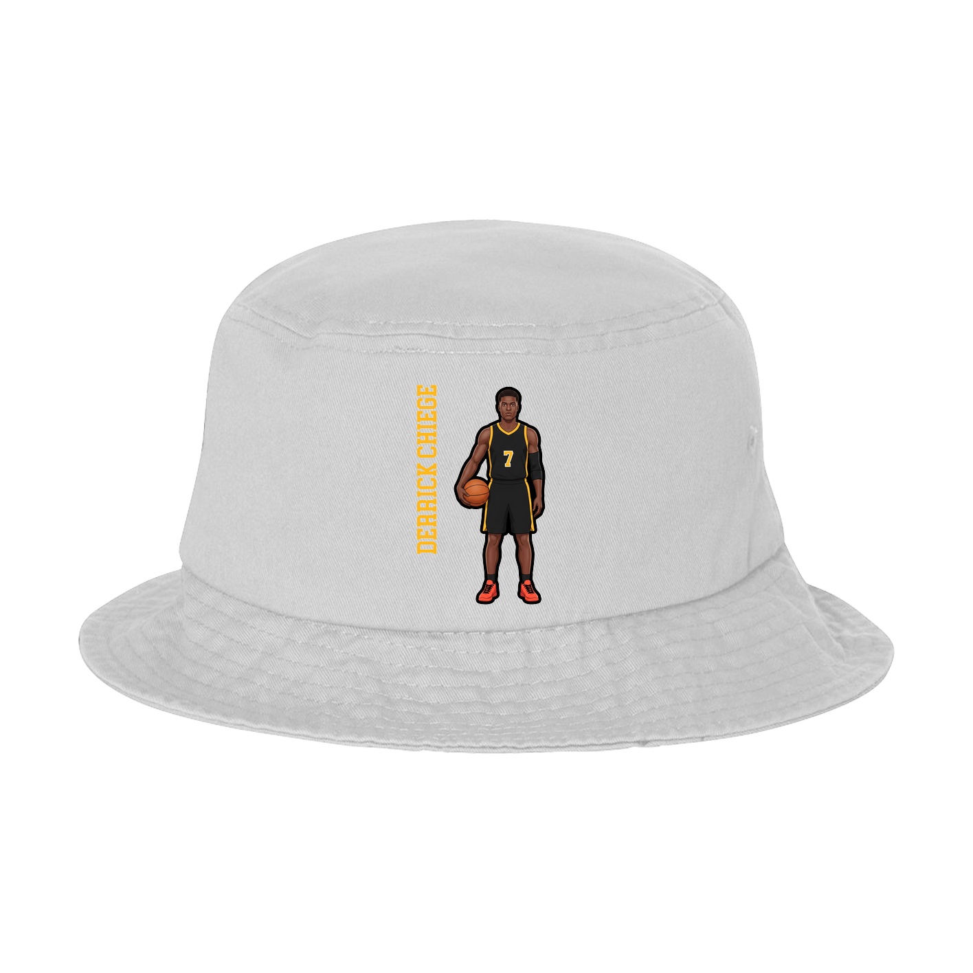 Bucket Cap — Name Vertical in White