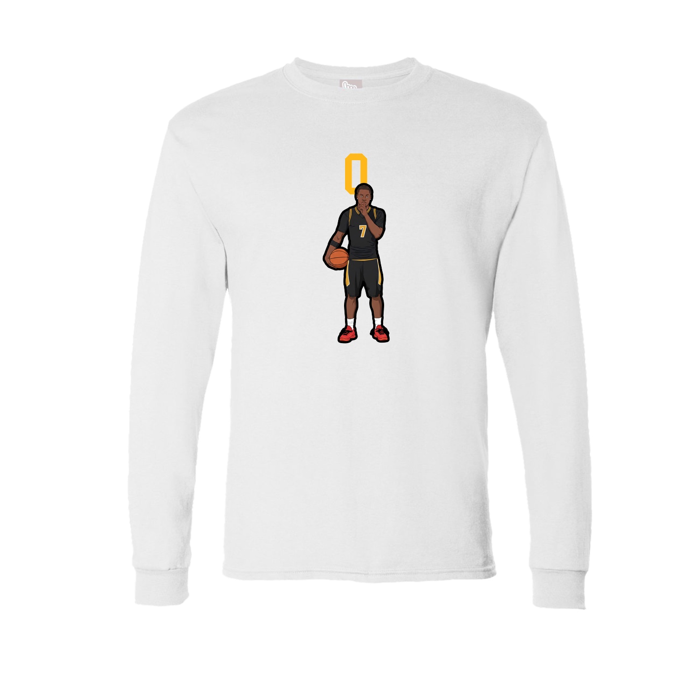 Long Sleeve Tee — Number Top in White