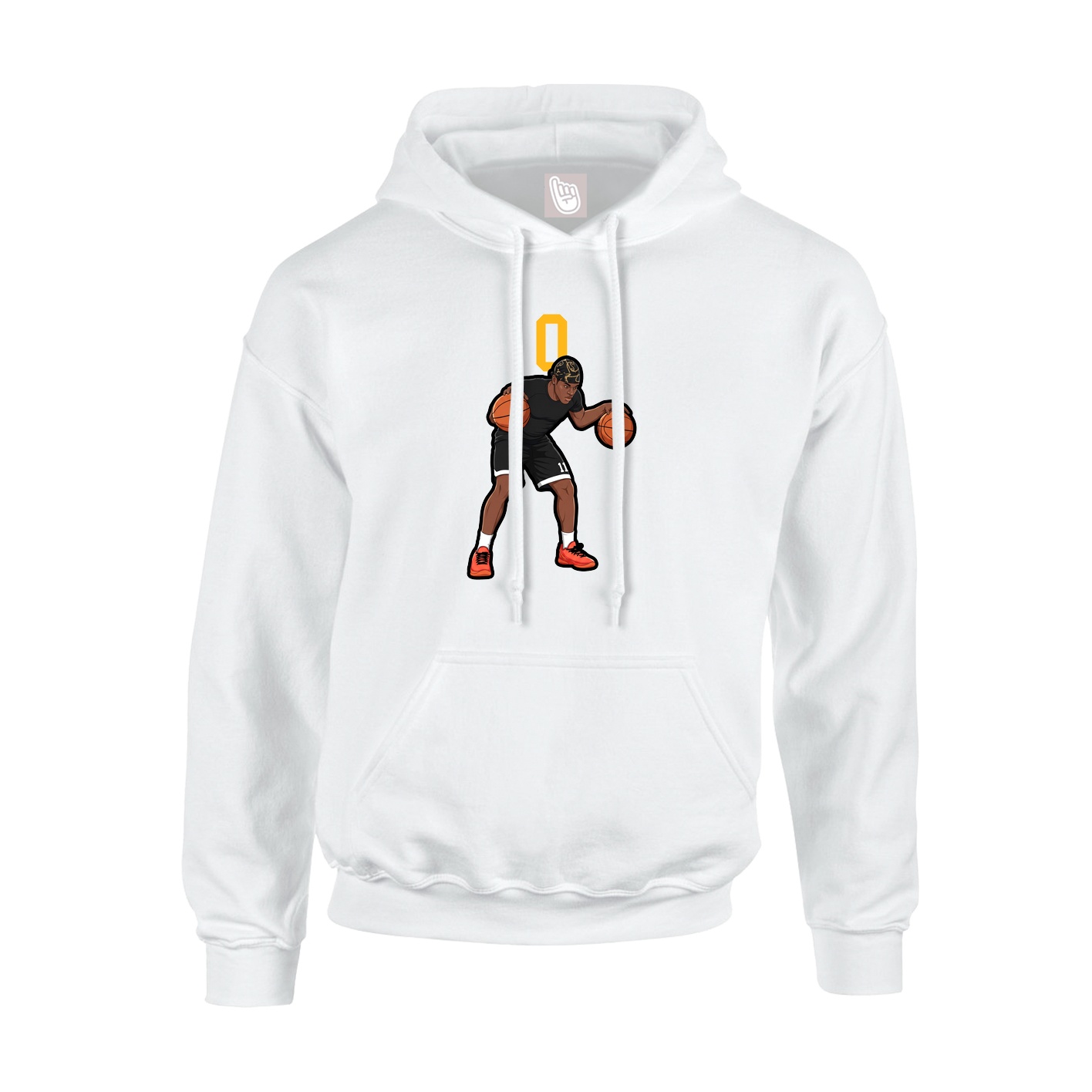 Hoodie — Number Top in White
