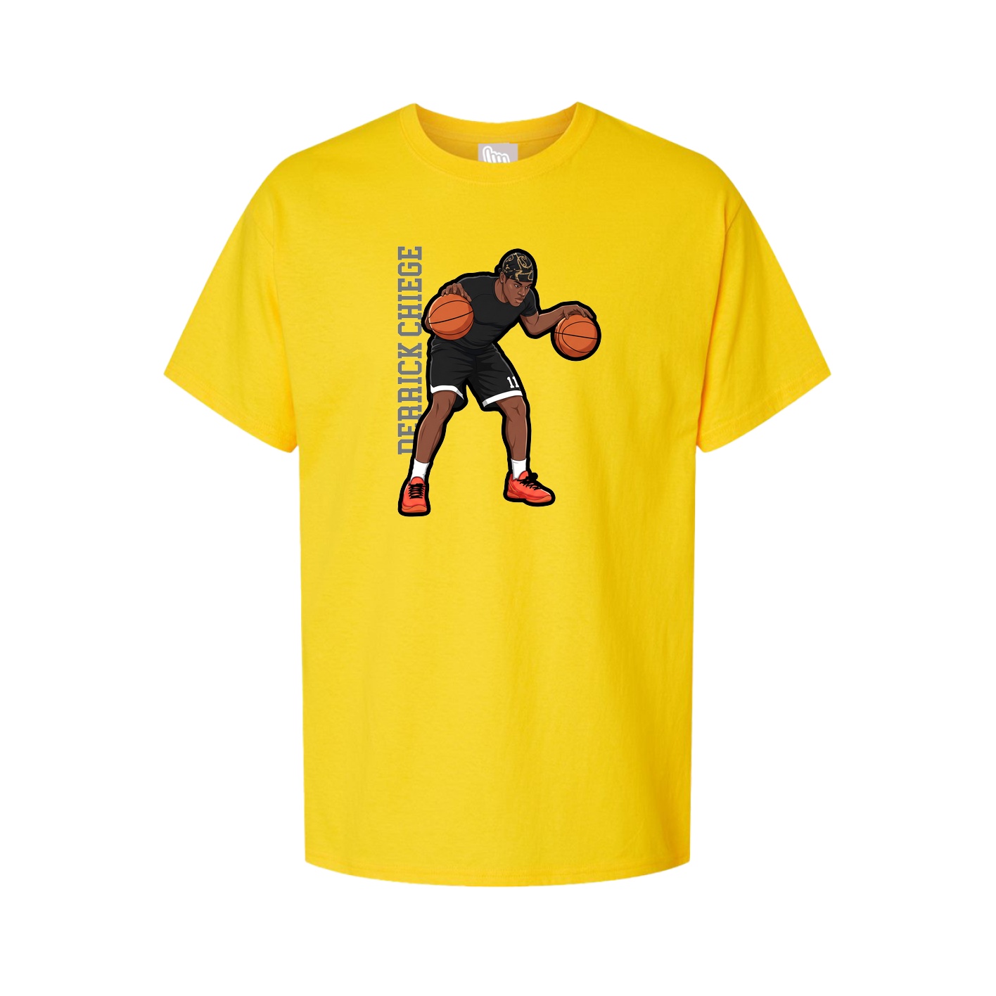 Youth Tee — Name Vertical in Gold