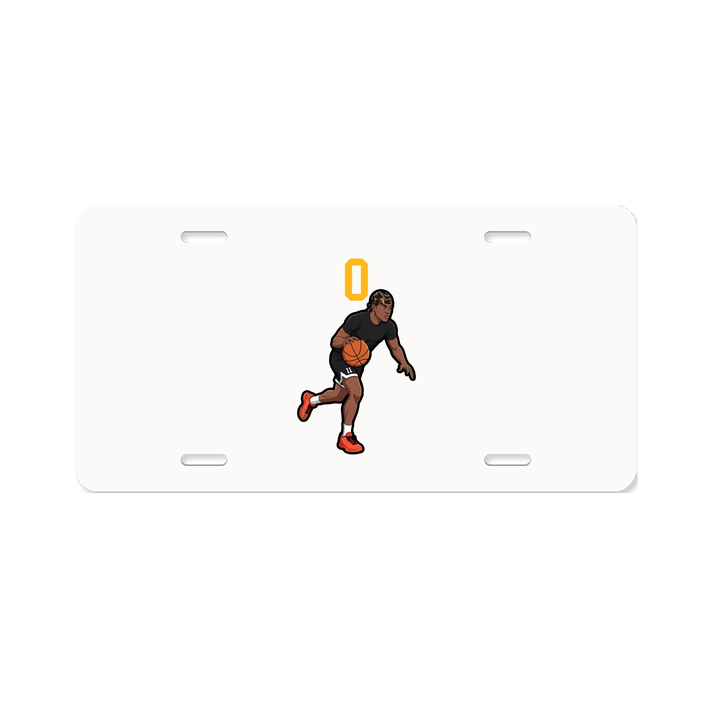 License Plate — Number Top in Classic