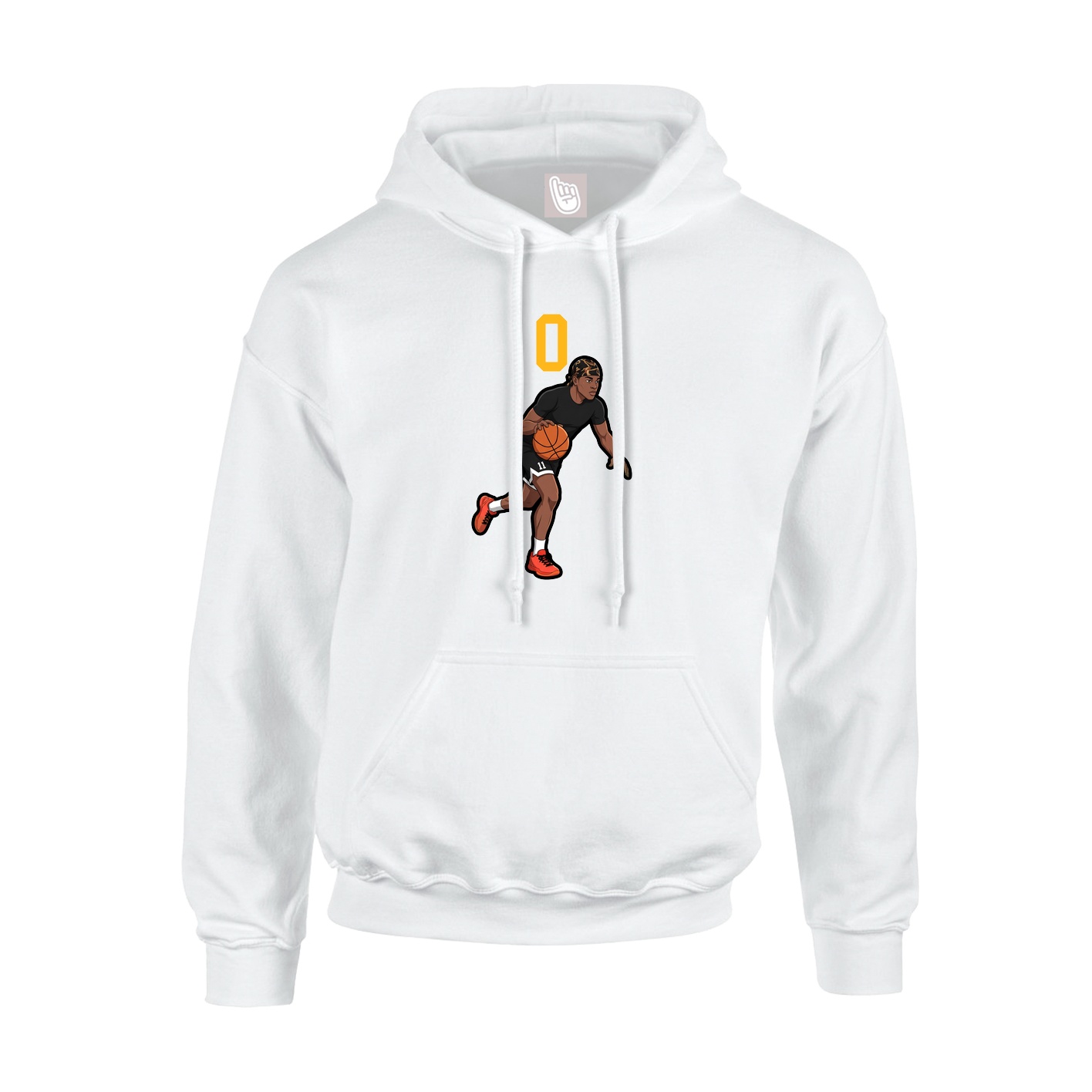 Hoodie — Number Top in White