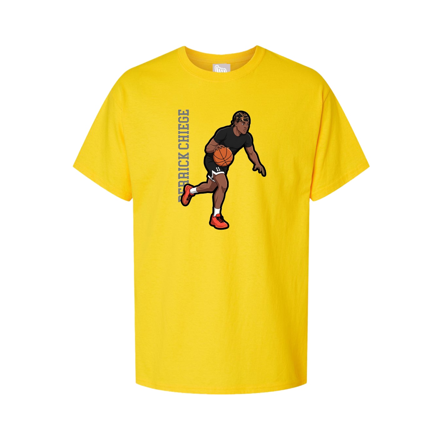 Youth Tee — Name Vertical in Gold