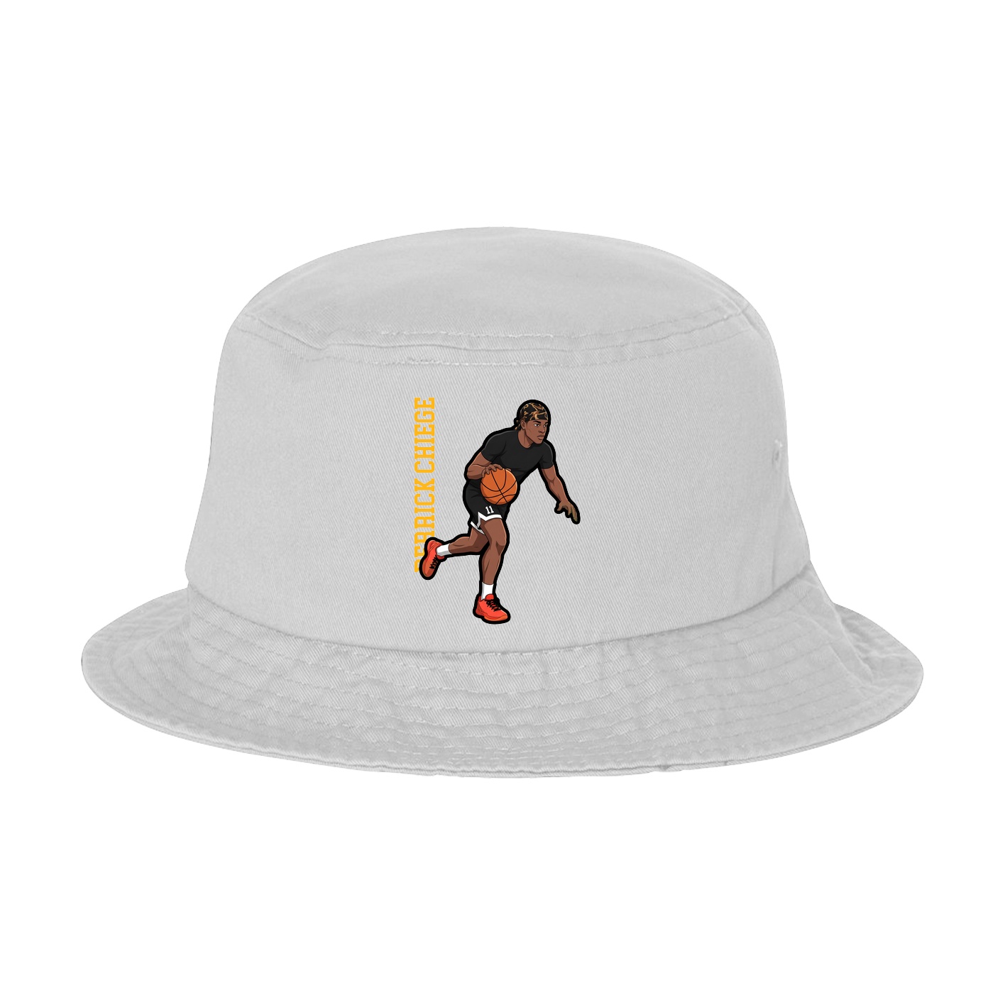 Bucket Cap — Name Vertical in White