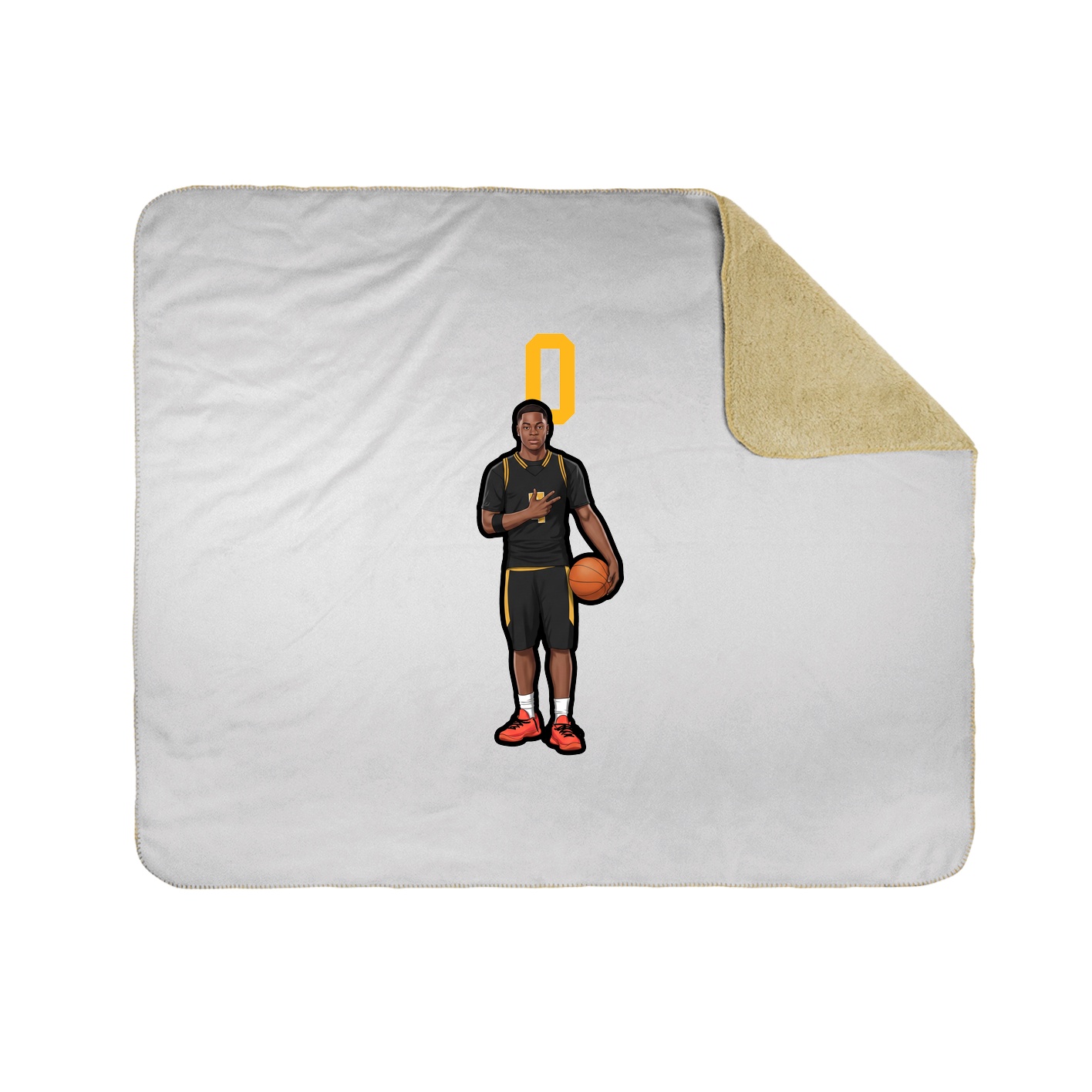 Throw Blanket — Number Top in White
