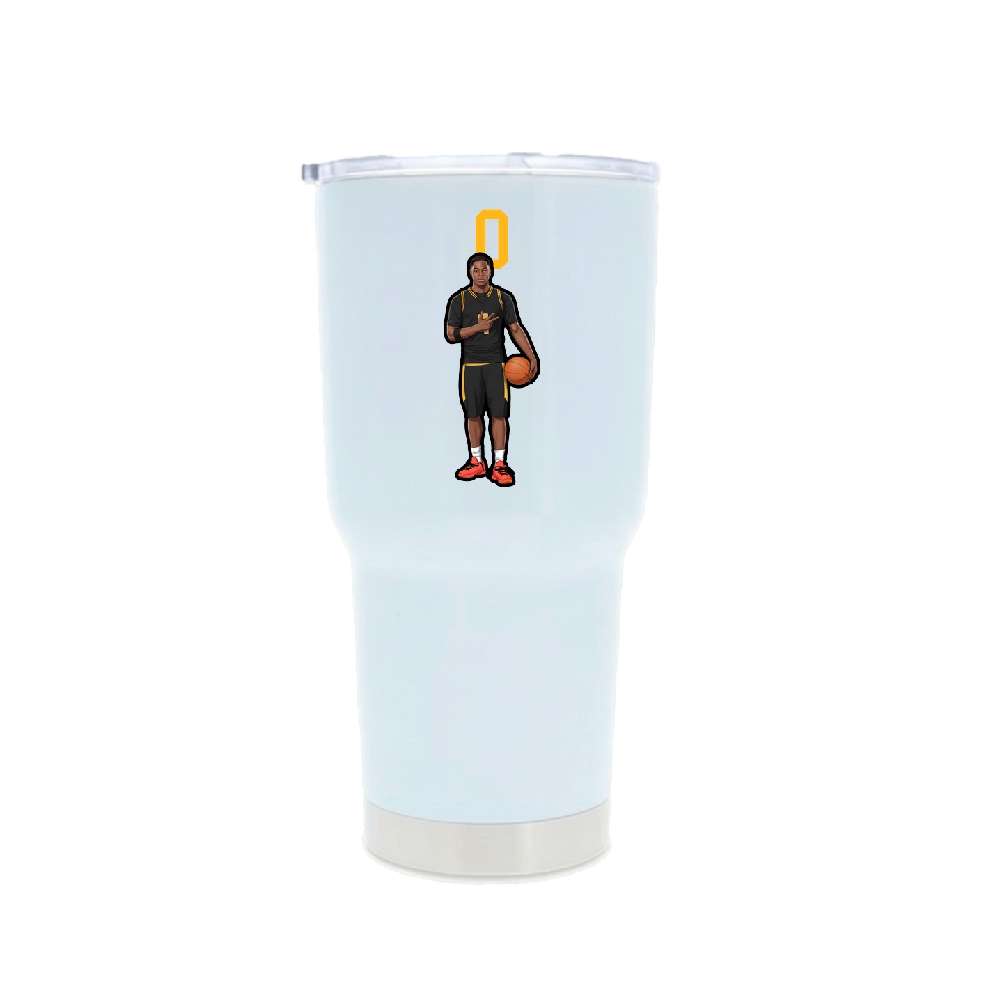 30oz Stainless Steel Tumbler — Number Top in White