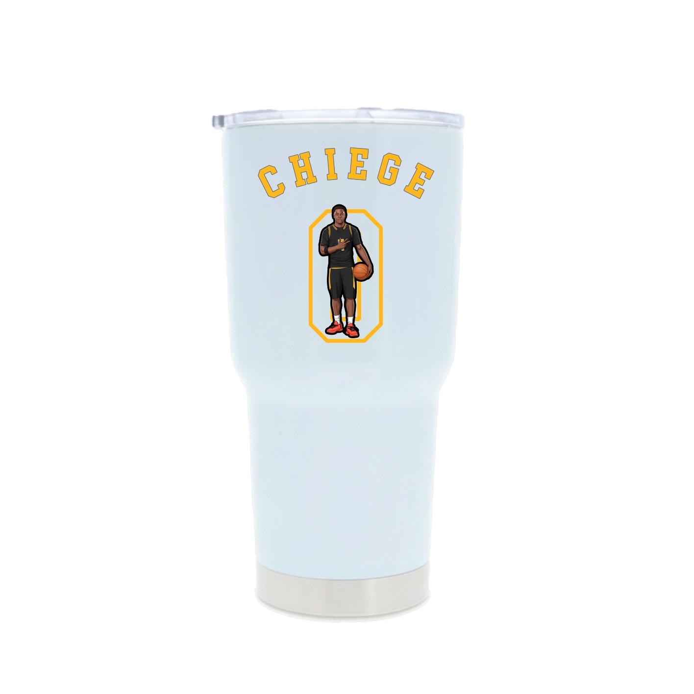 30oz Stainless Steel Tumbler — Shirsey Arch in White
