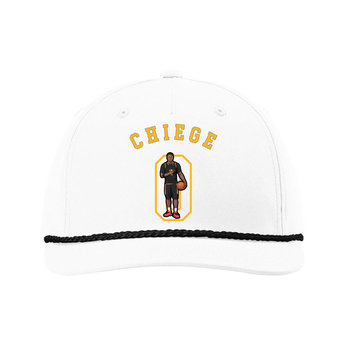 Five-Panel Classic Rope Cap — Shirsey Arch in White