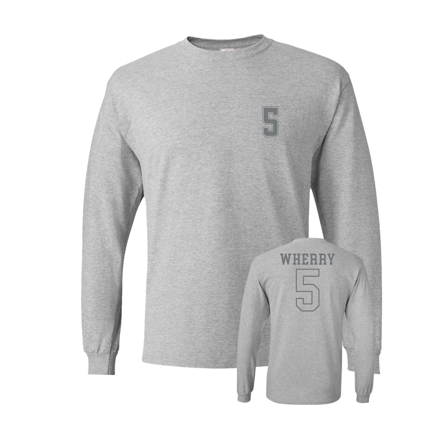 Long Sleeve Tee — Chest Back in Grey