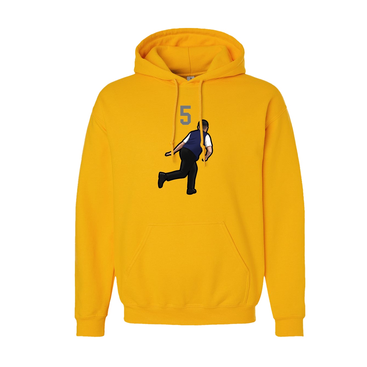 Youth Hoodie — Number Top in Gold
