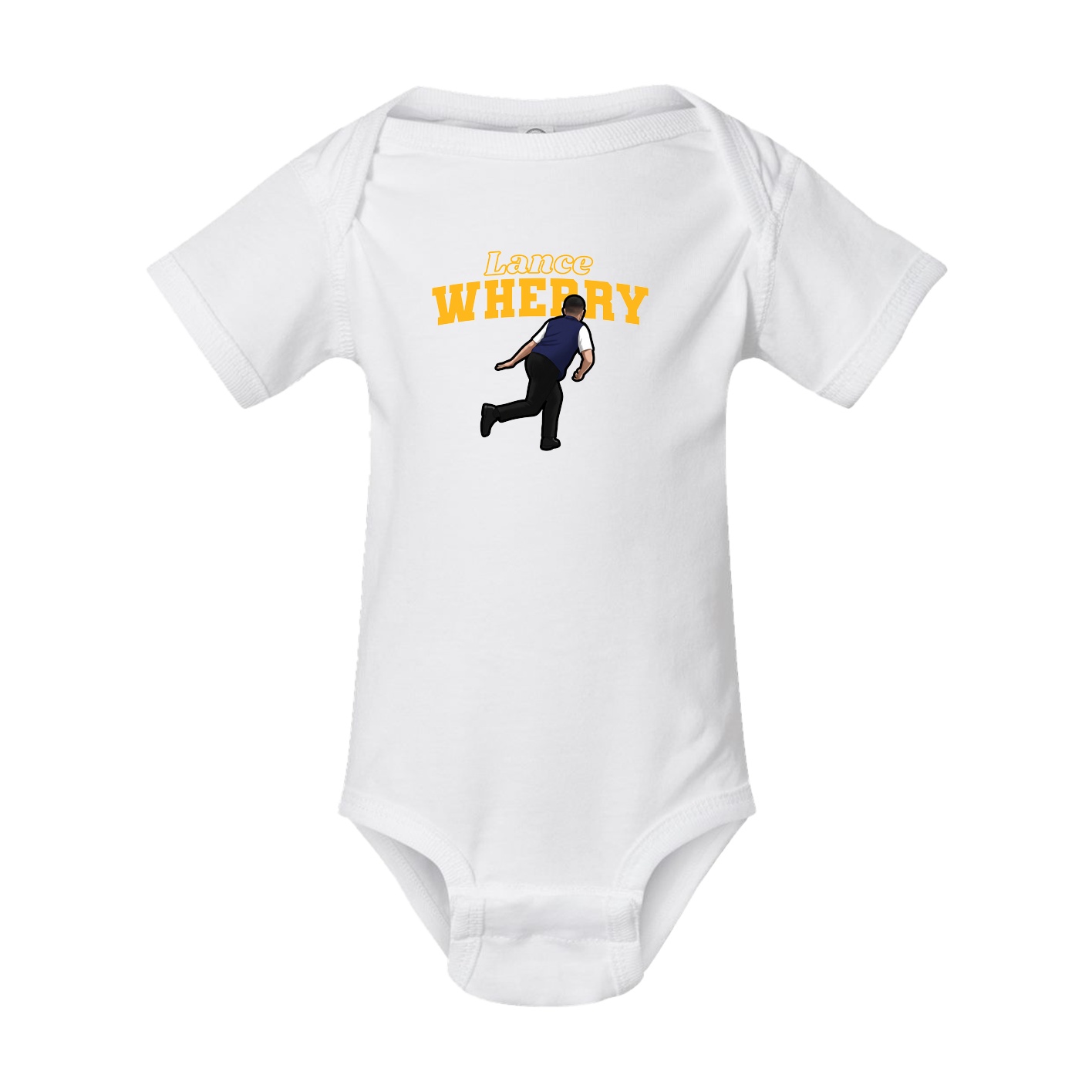 Baby Onesie — Name Arch in White