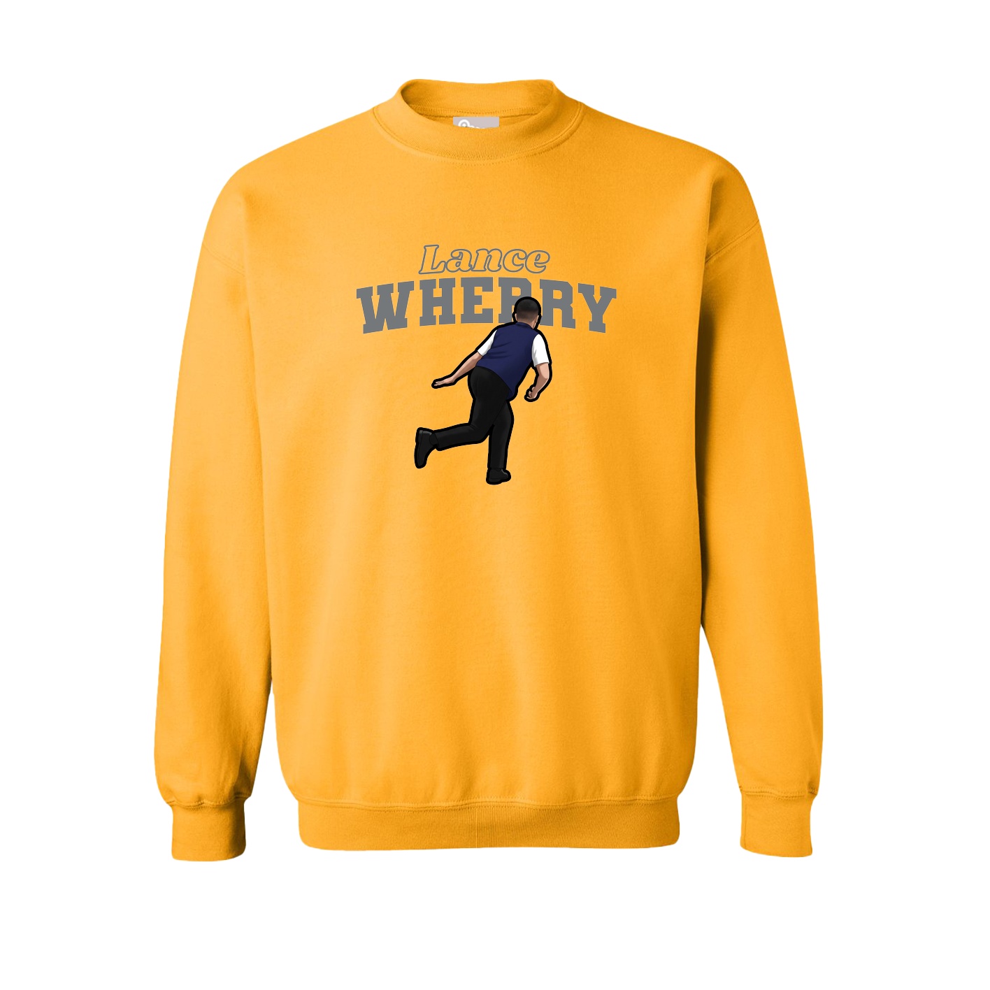 Fleece Crew — Name Arch in Gold
