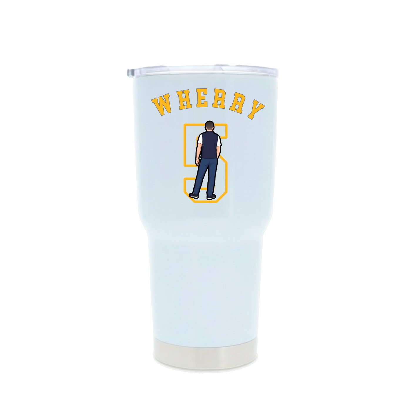 30oz Stainless Steel Tumbler — Shirsey Arch in White