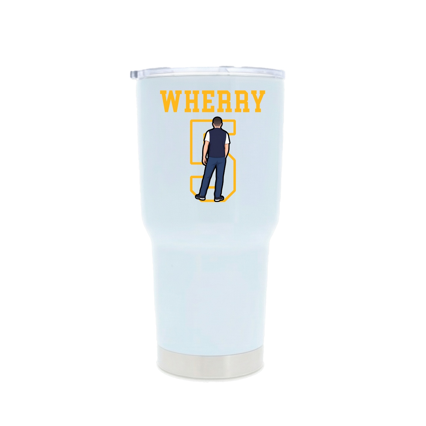 30oz Stainless Steel Tumbler — Shirsey in White