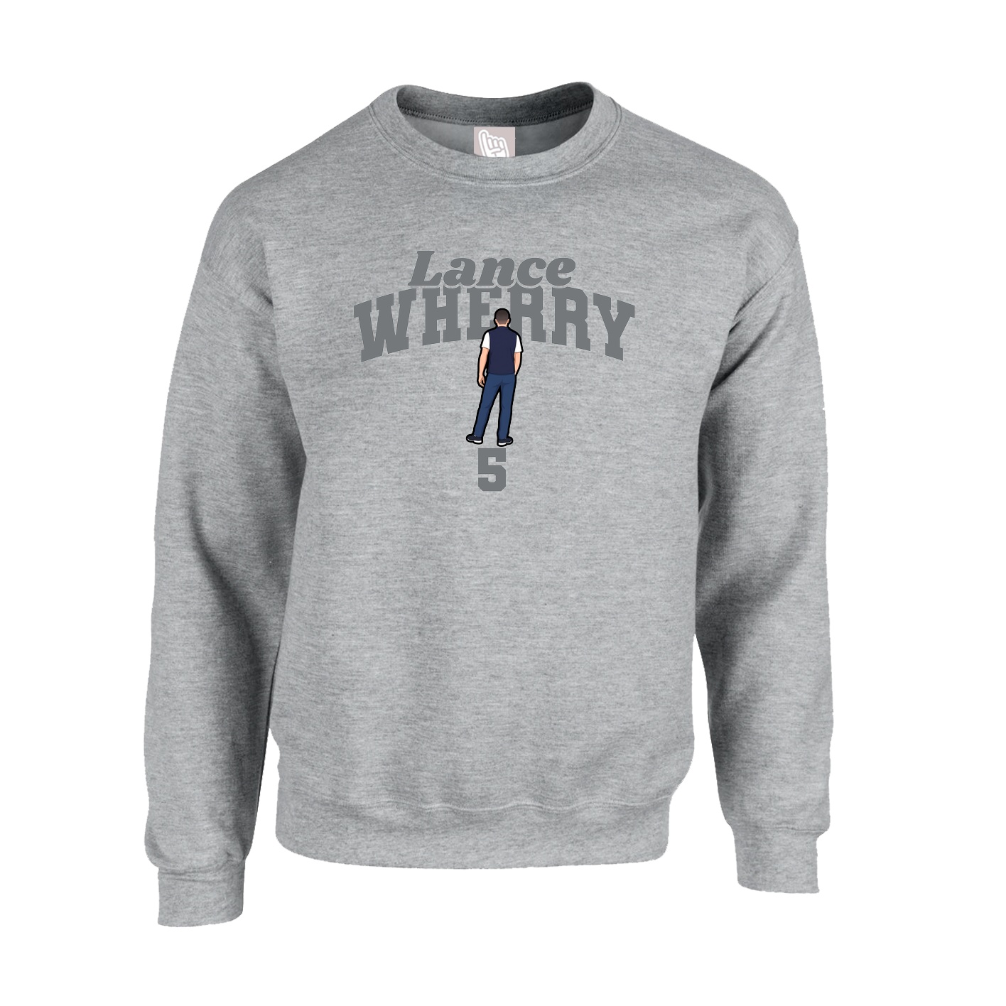 Fleece Crew — Signature Arch in Grey
