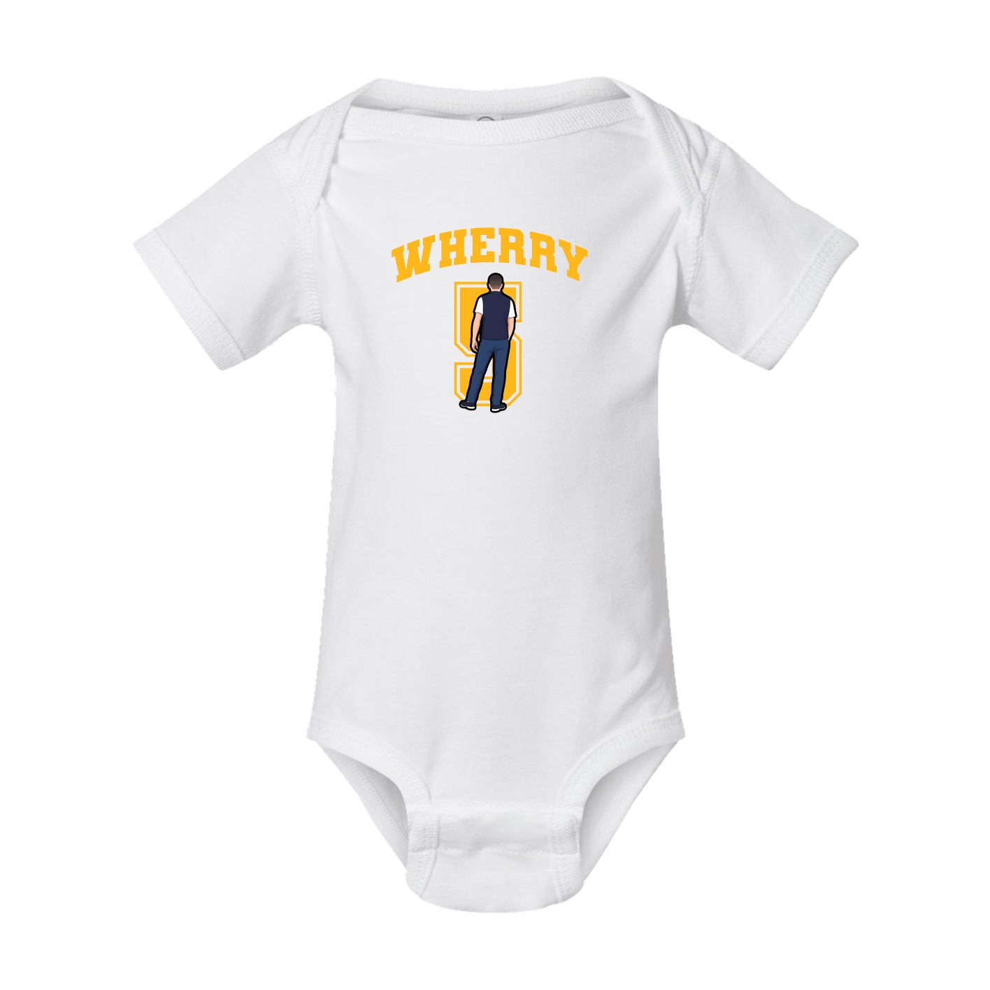 Baby Onesie — Number in White