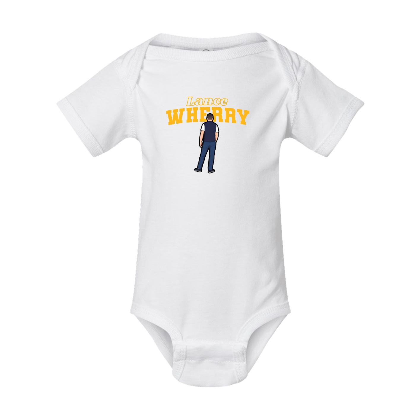 Baby Onesie — Name Arch in White