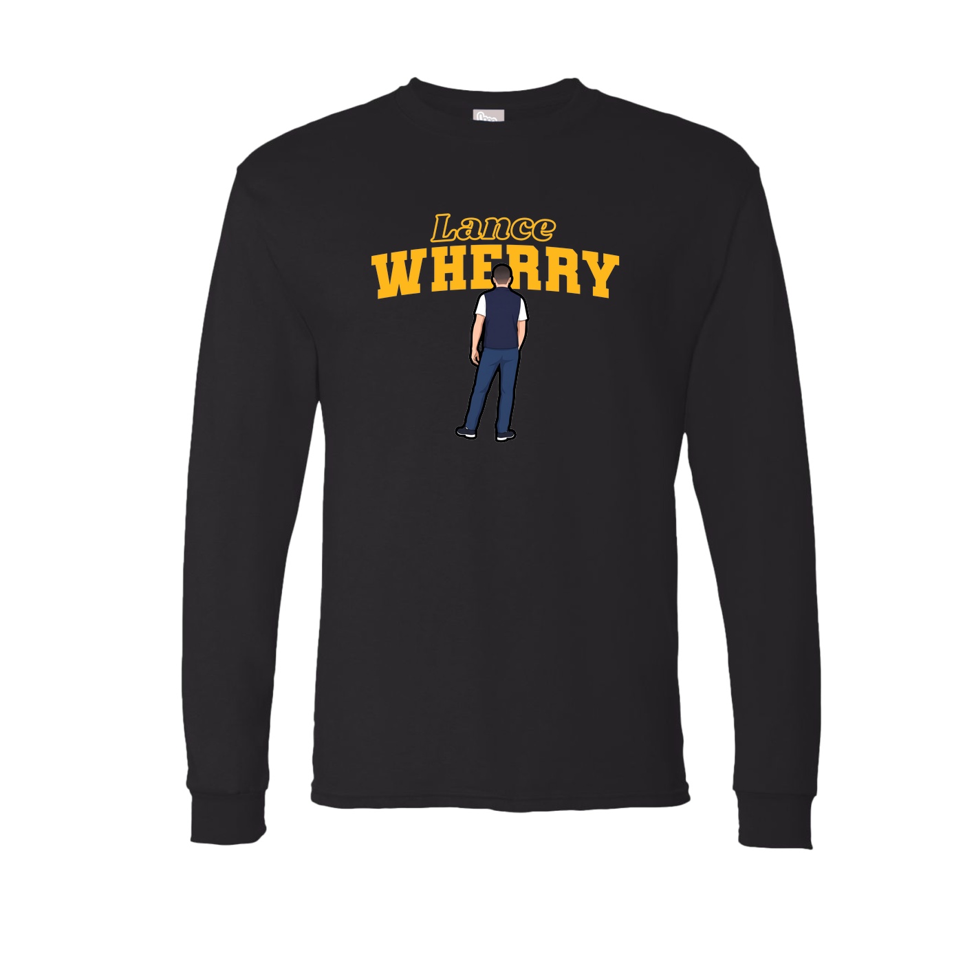 Long Sleeve Tee — Name Arch in Black