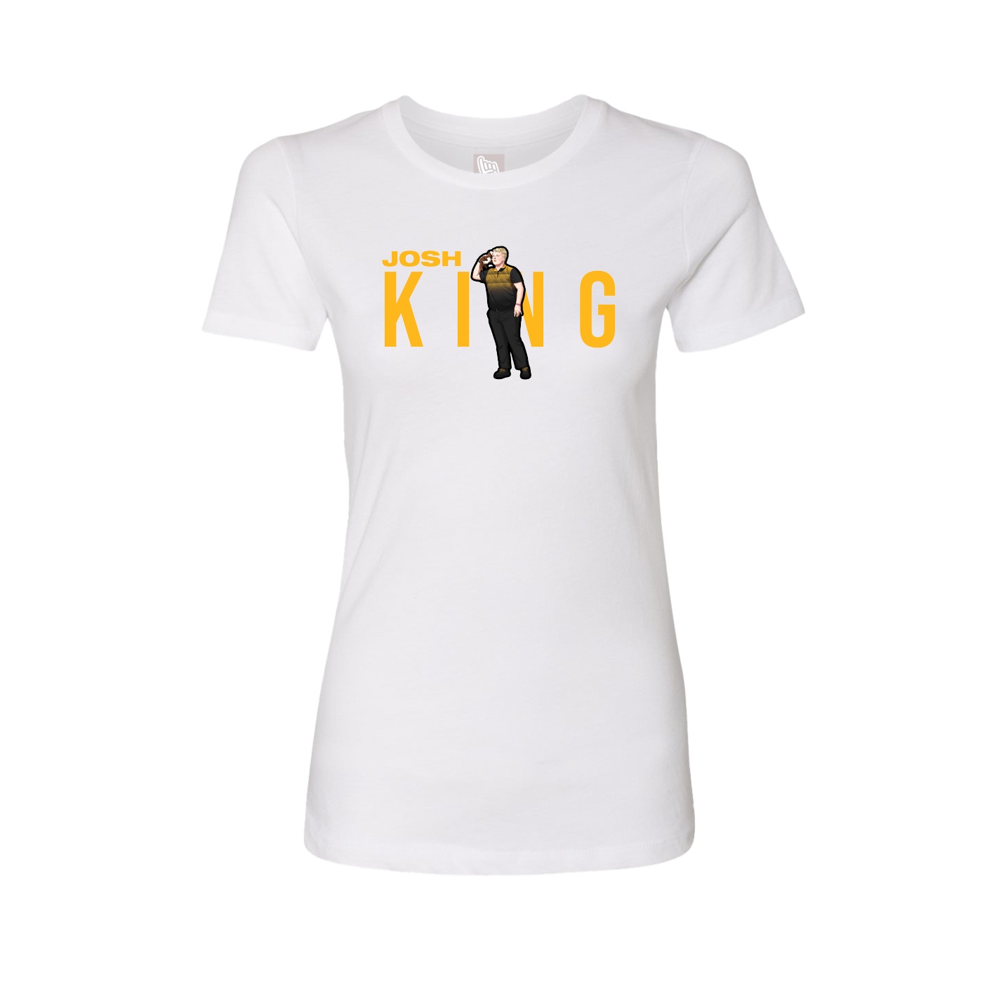 Fitted Women's Tee — Player Name in White