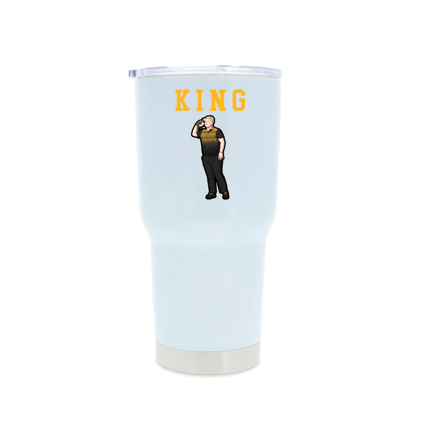 30oz Stainless Steel Tumbler — Shirsey in White