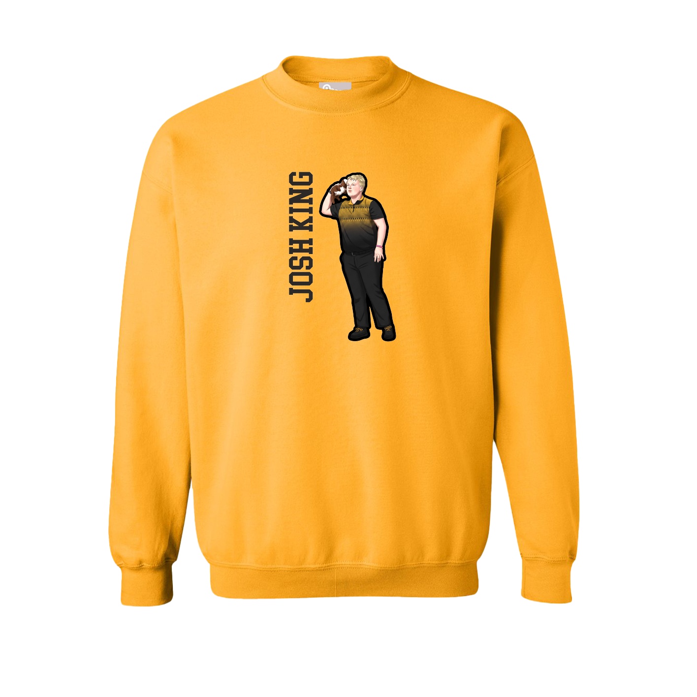 Fleece Crew — Name Vertical in Gold