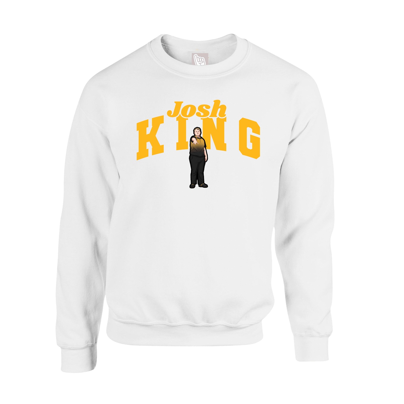Fleece Crew — Signature Arch in White