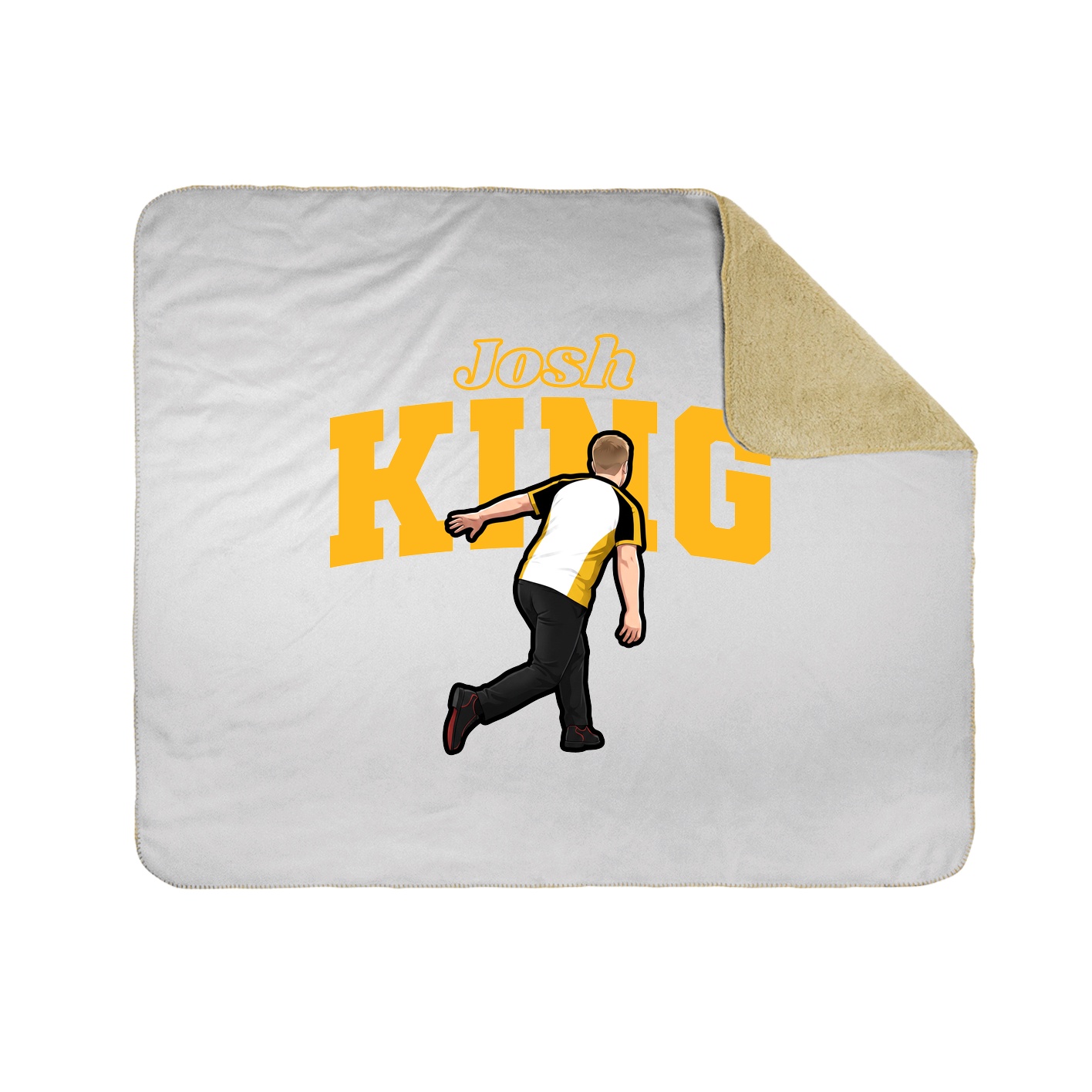 Throw Blanket — Name Arch in White