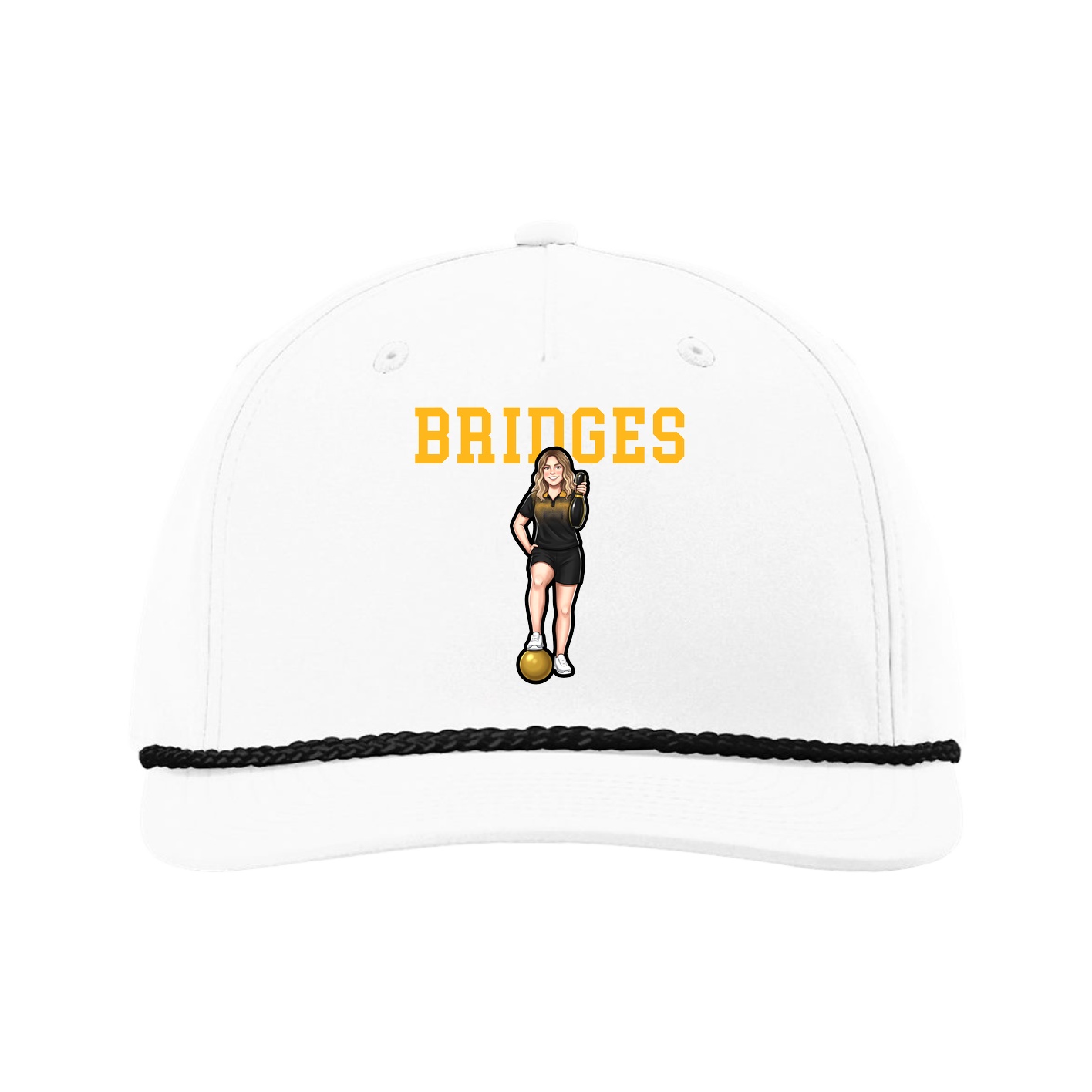 Five-Panel Classic Rope Cap — Shirsey in White