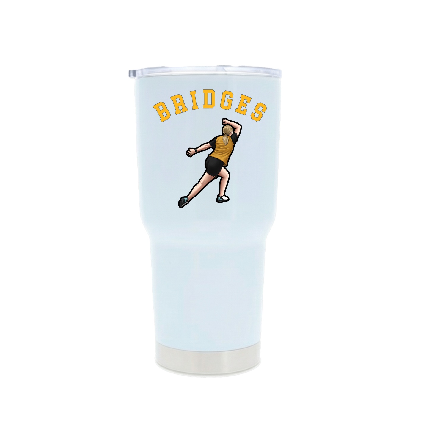 30oz Stainless Steel Tumbler — Shirsey Arch in White