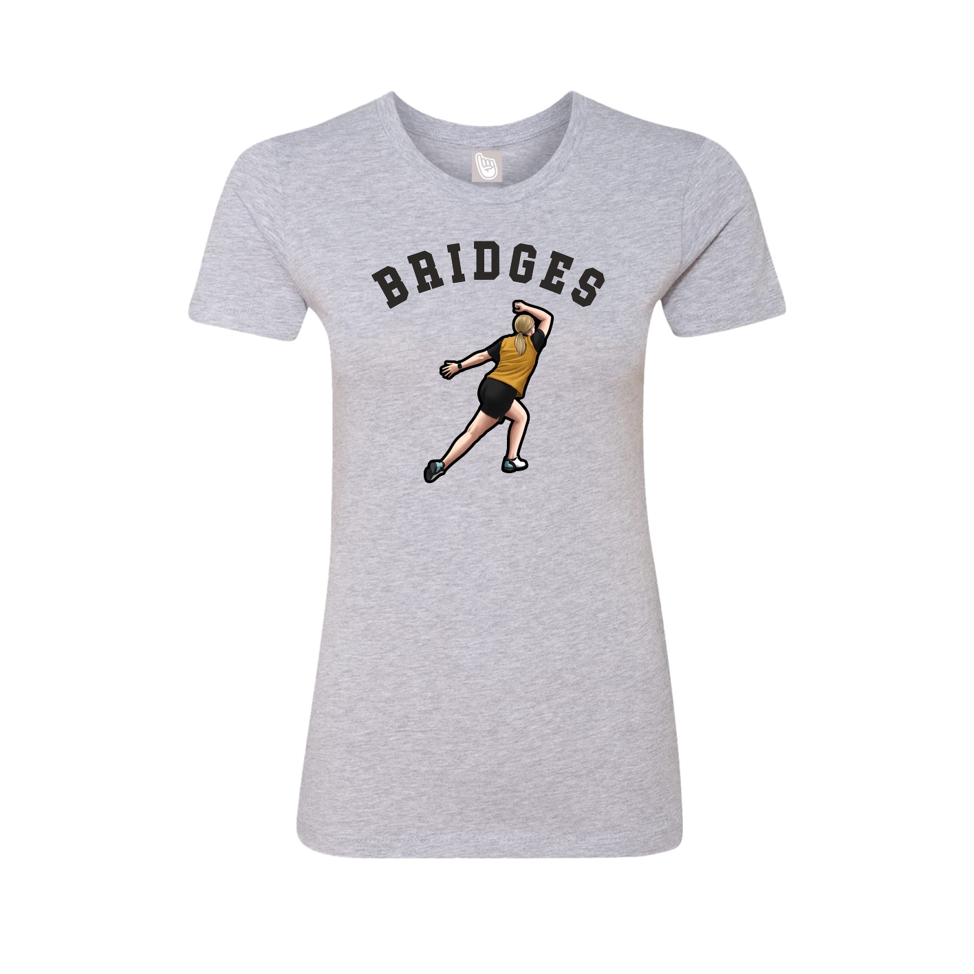 Fitted Women's Tee — Shirsey Arch in Grey