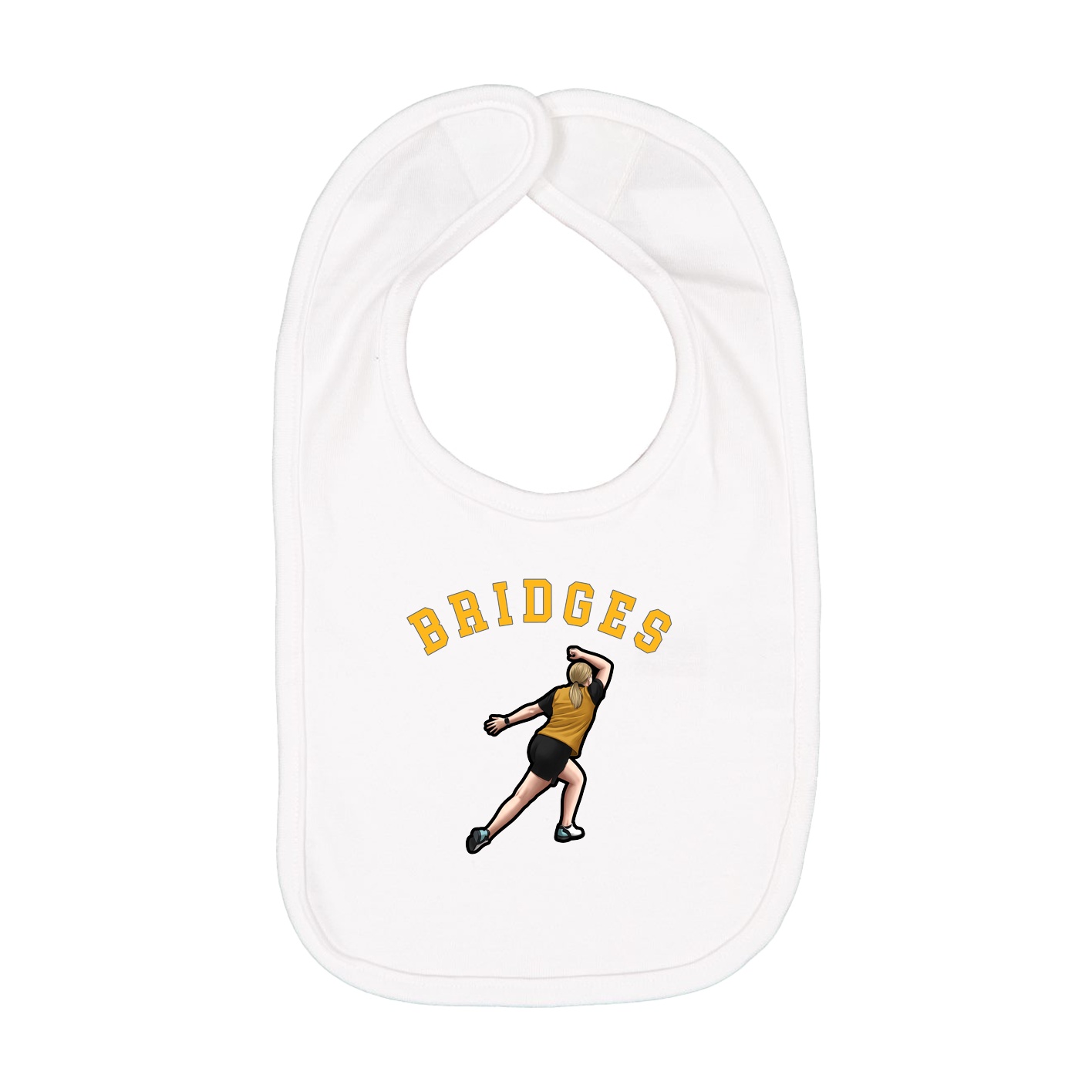 Infant Bib — Shirsey Arch in White