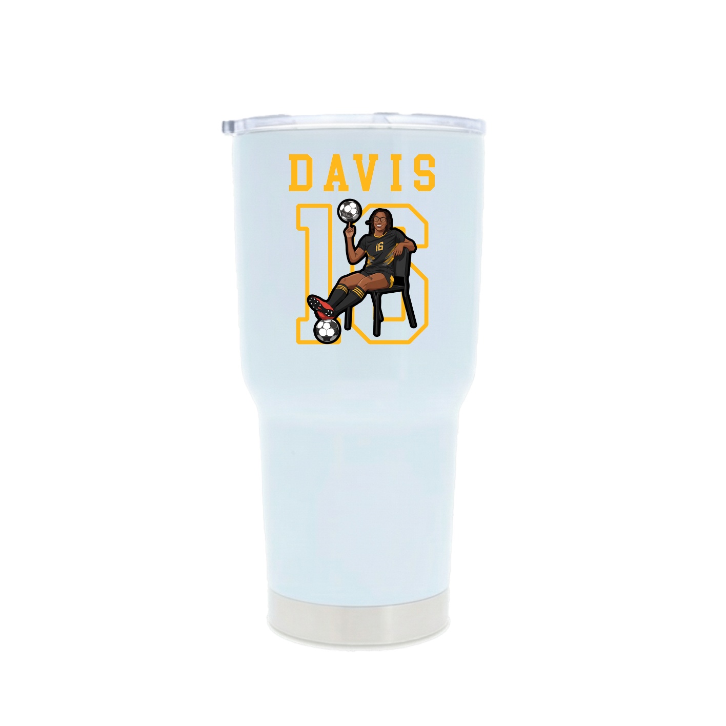 30oz Stainless Steel Tumbler — Shirsey in White