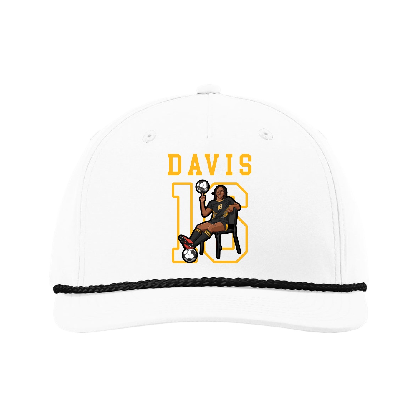 Five-Panel Classic Rope Cap — Shirsey in White