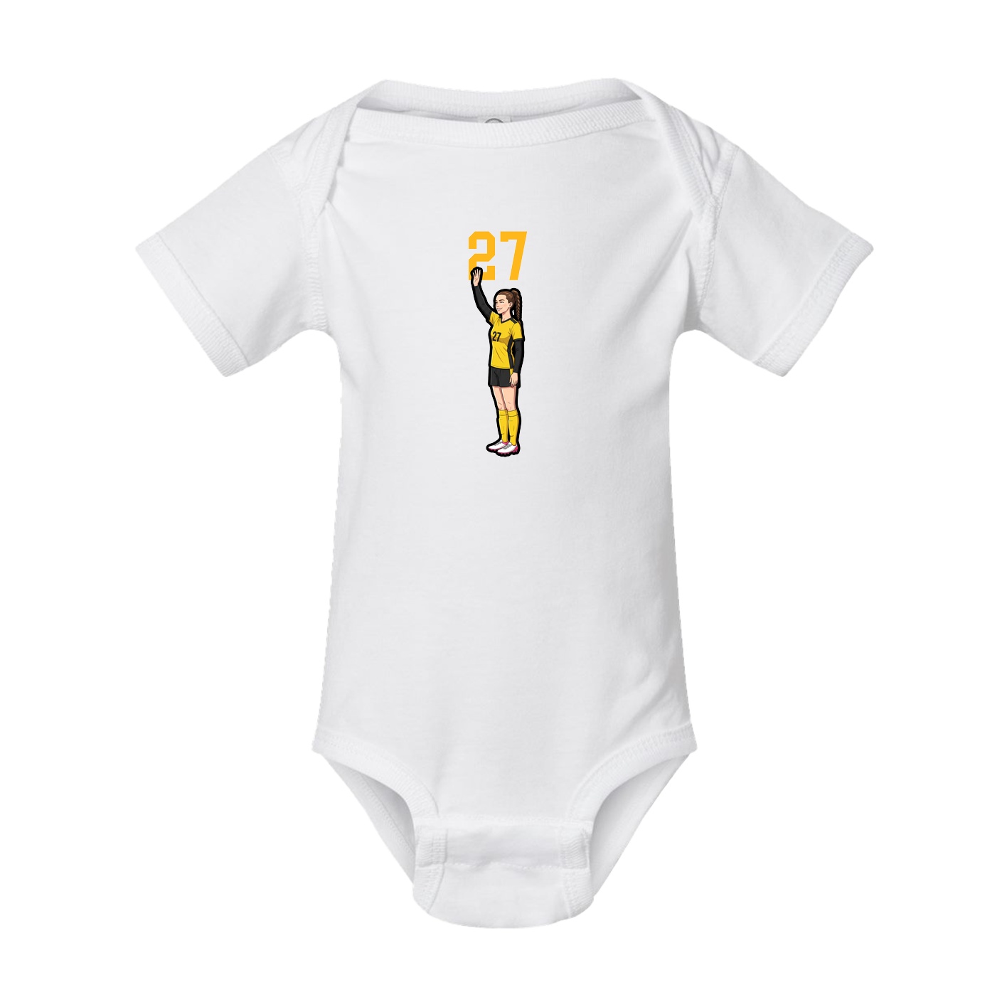 Baby Onesie — Number Top in White